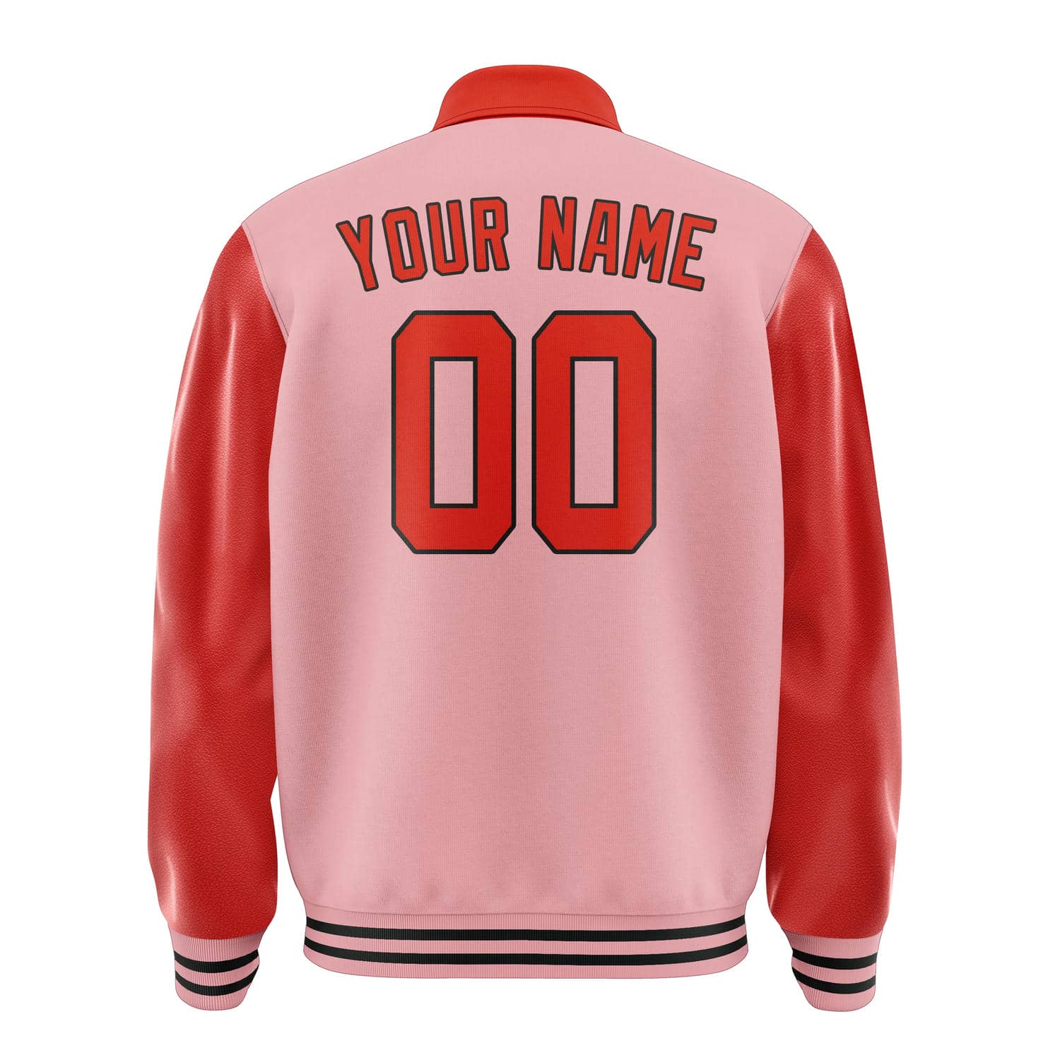 Custom Light Pink Orange Red Jacket