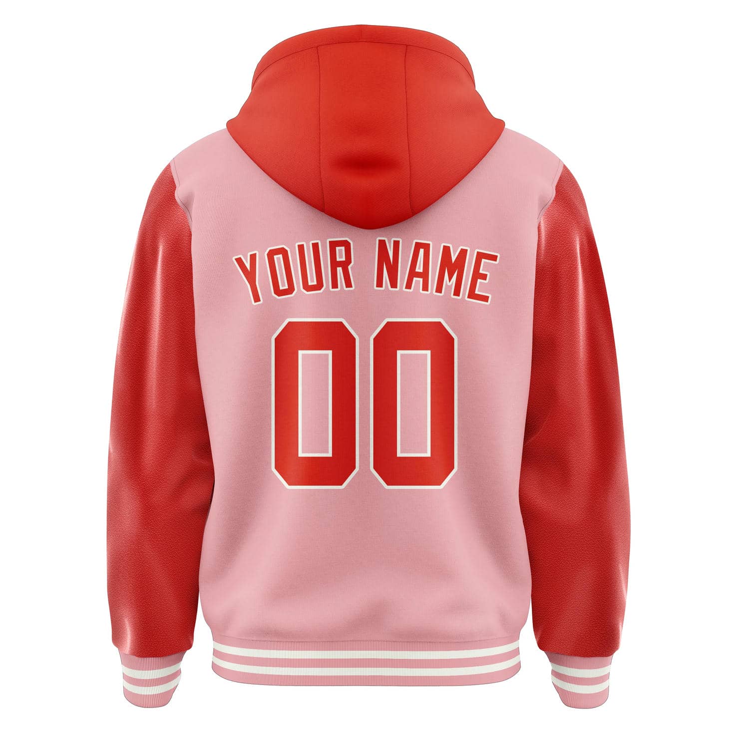 Custom Light Pink Orange Red Jacket