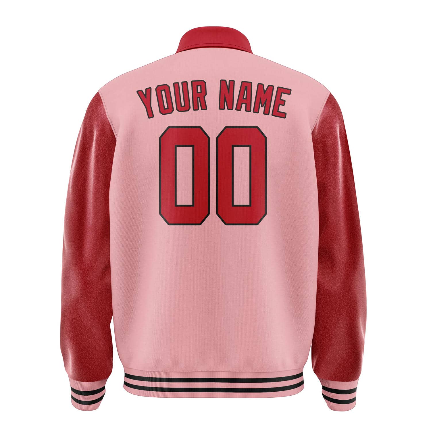 Custom Light Pink Red Jacket