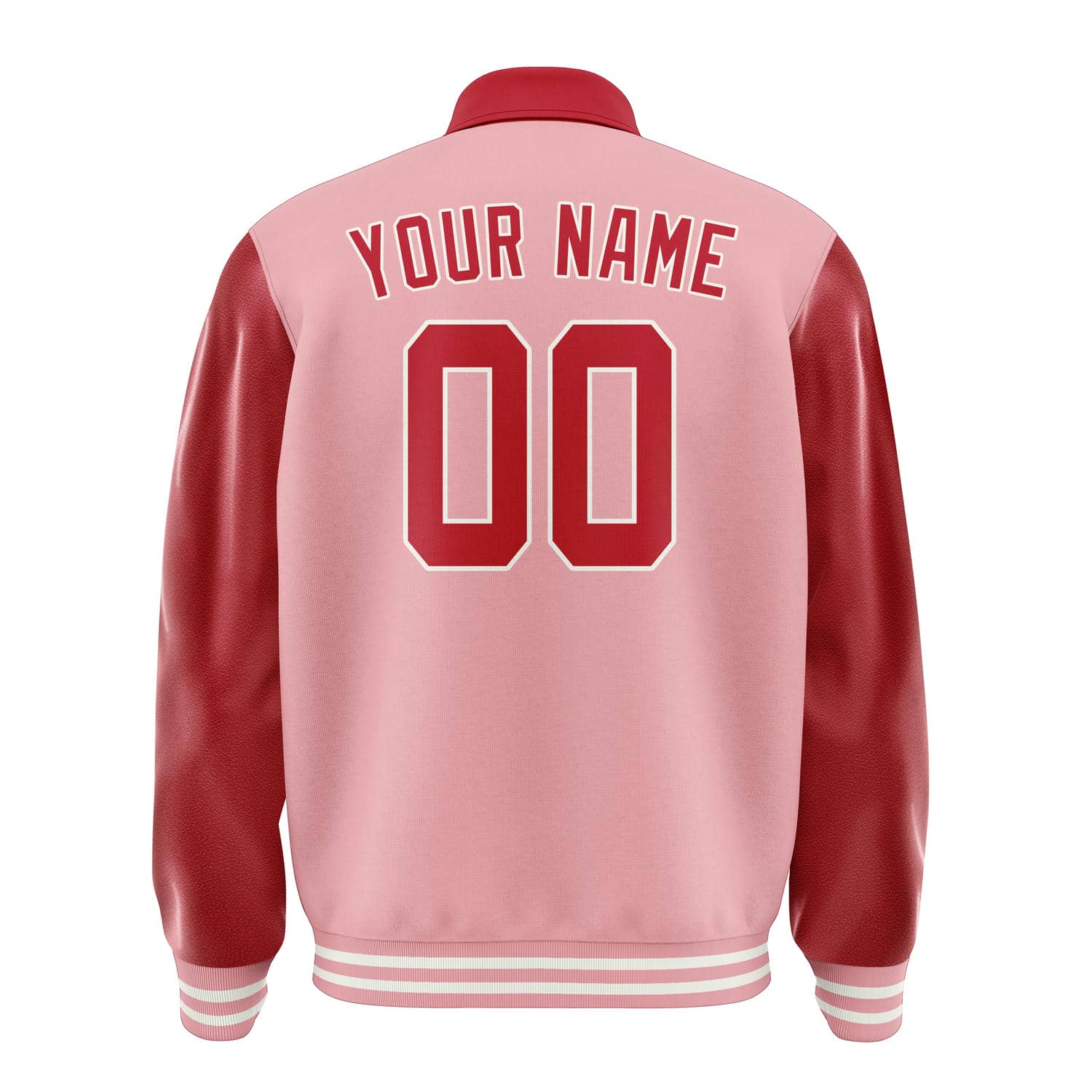 Custom Light Pink Red Jacket