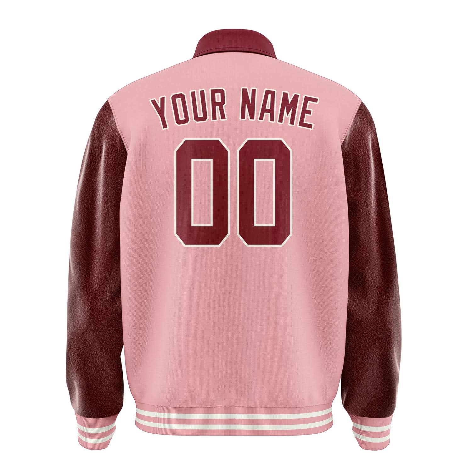 Custom Light Pink Crimson Red Jacket