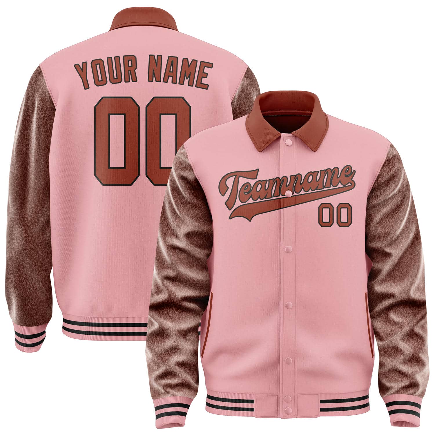 Custom Light Pink Coral Red Jacket