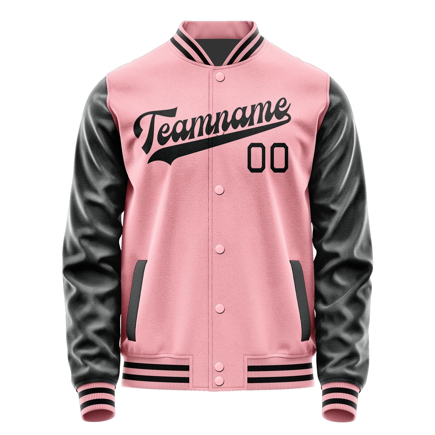 Custom Light Pink Black Jacket JA2121172117B31717