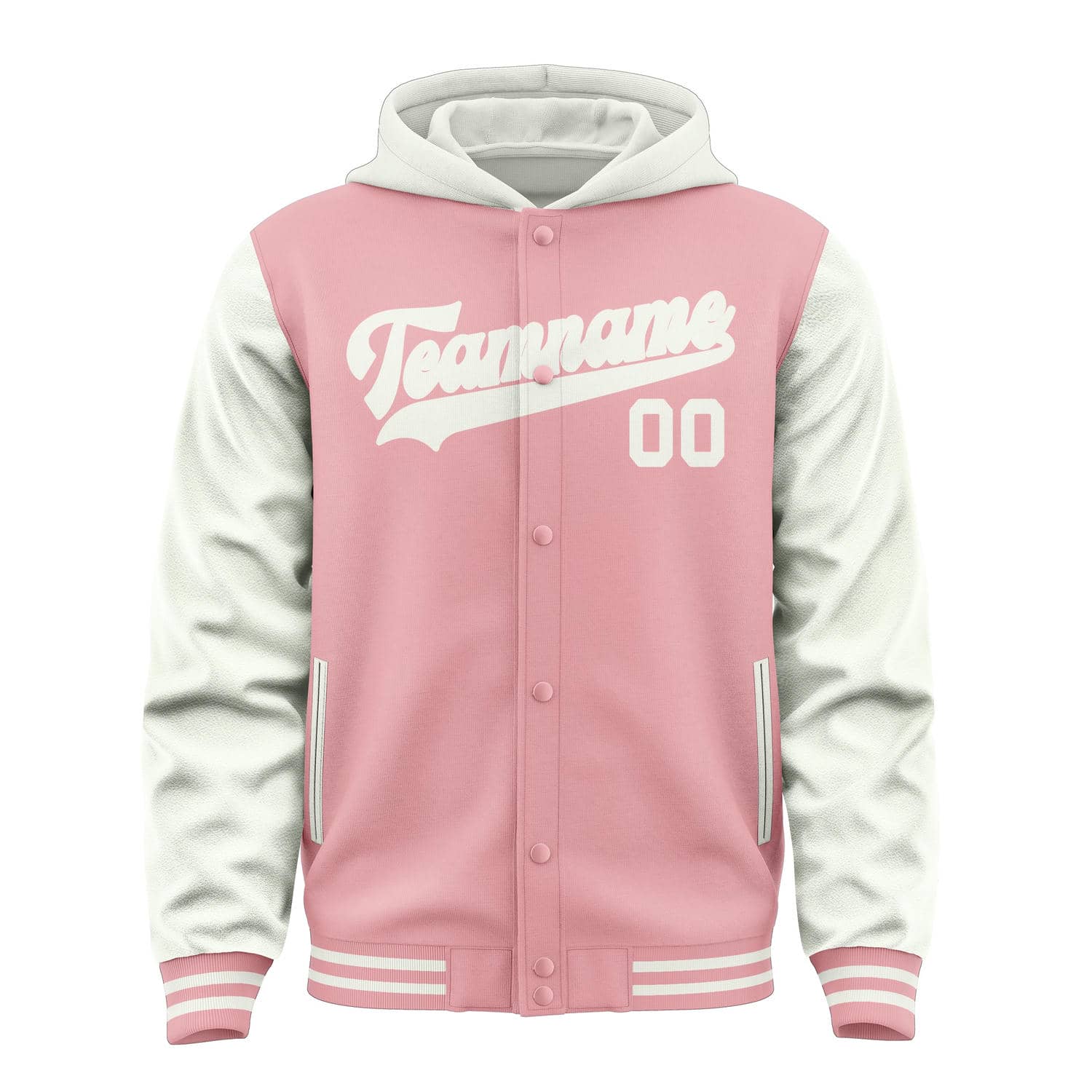 Custom Light Pink White Jacket