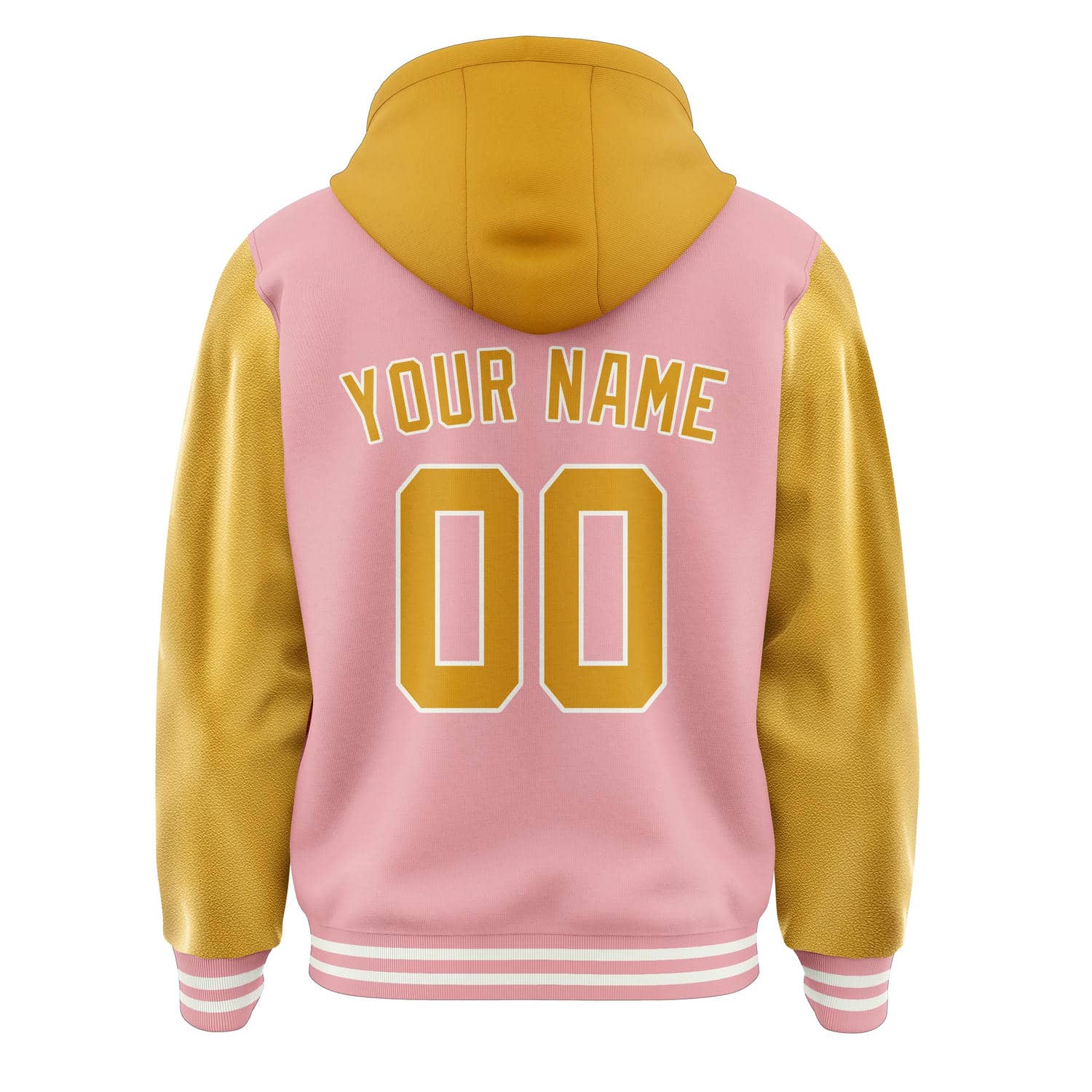 Custom Light Pink Yellow Jacket
