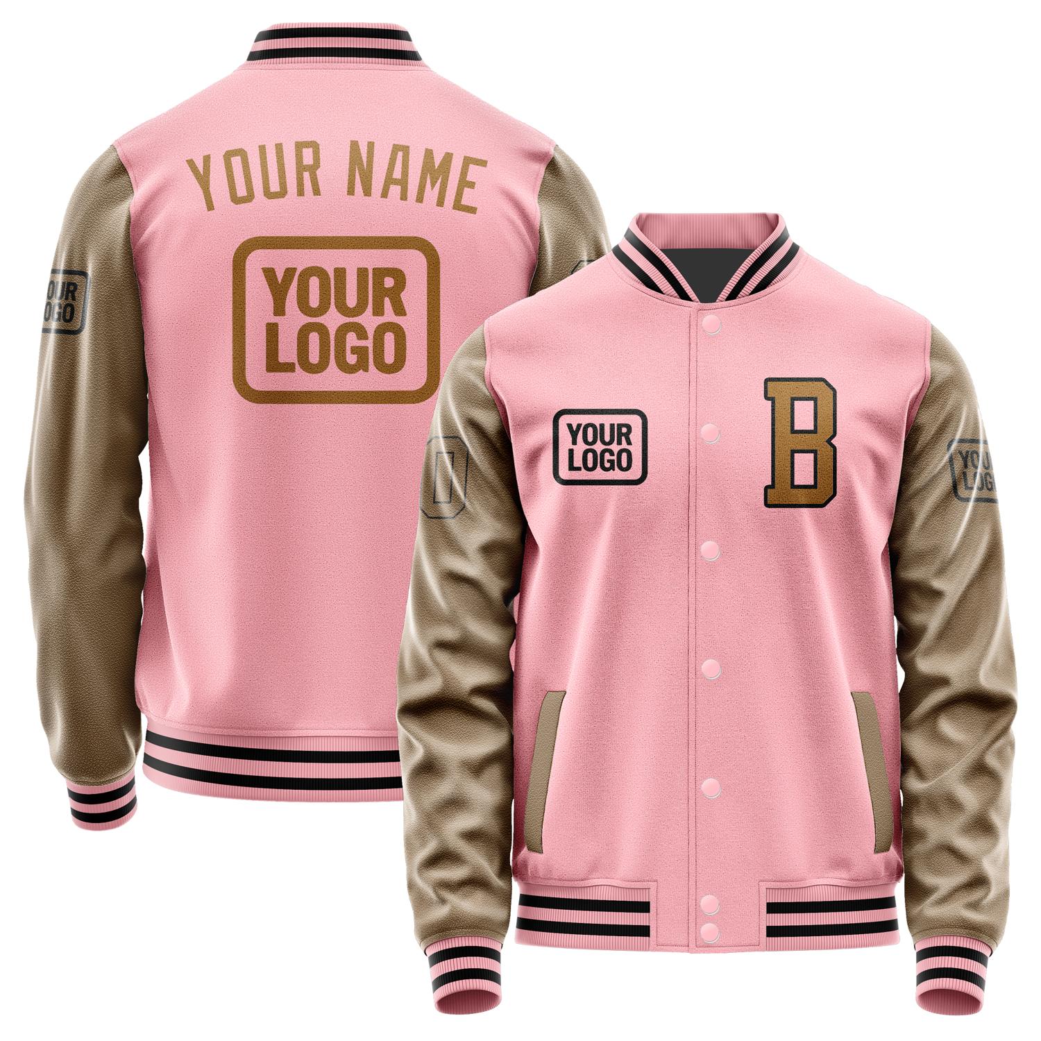 Custom Light Pink Khaki Jacket JA212122211717222217
