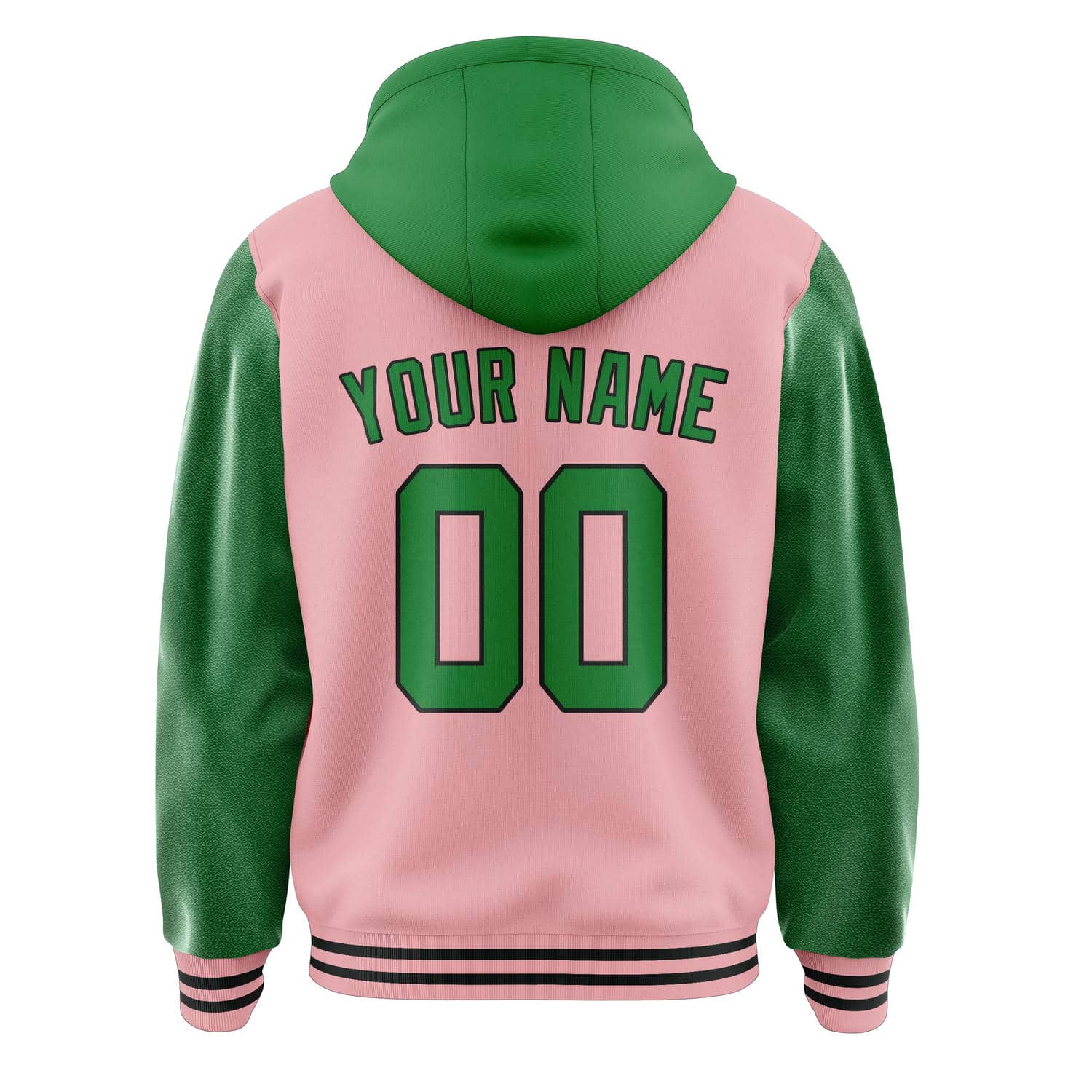 Custom Light Pink Emerald Green Jacket