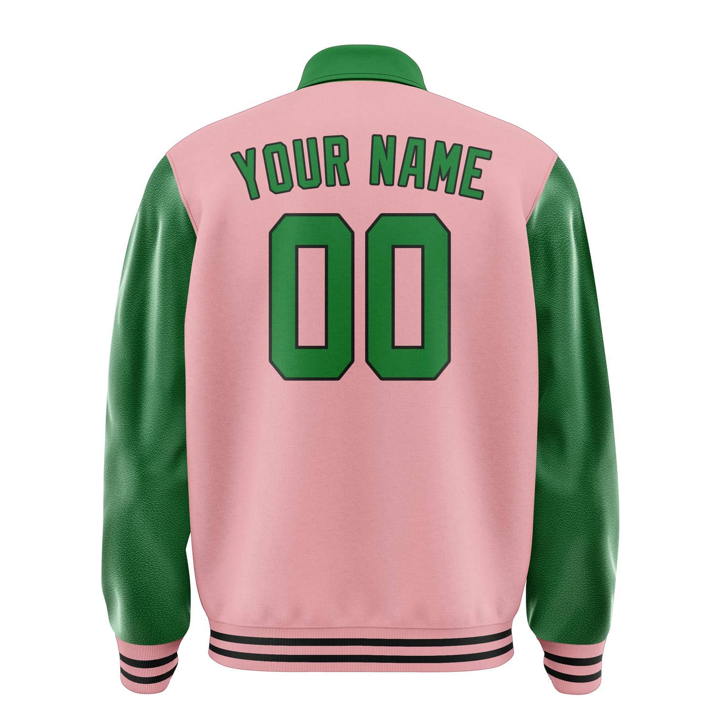 Custom Light Pink Emerald Green Jacket