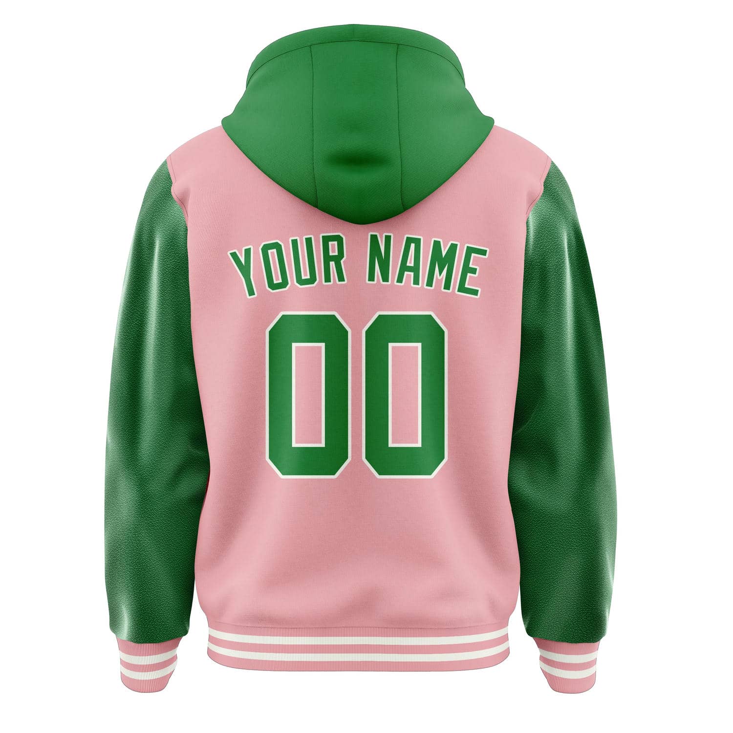 Custom Light Pink Emerald Green Jacket