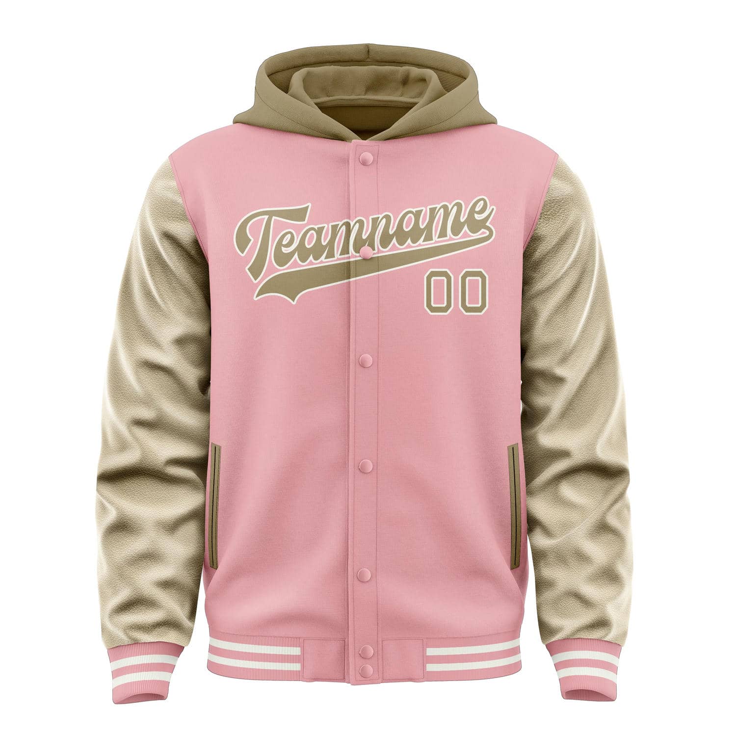 Custom Light Pink Light Khaki Jacket