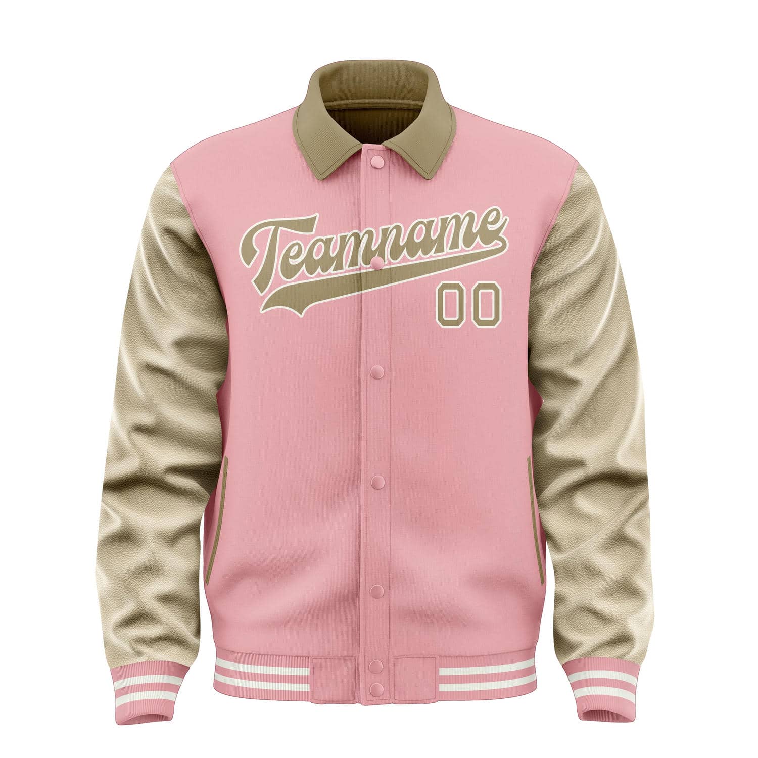 Custom Light Pink Light Khaki Jacket