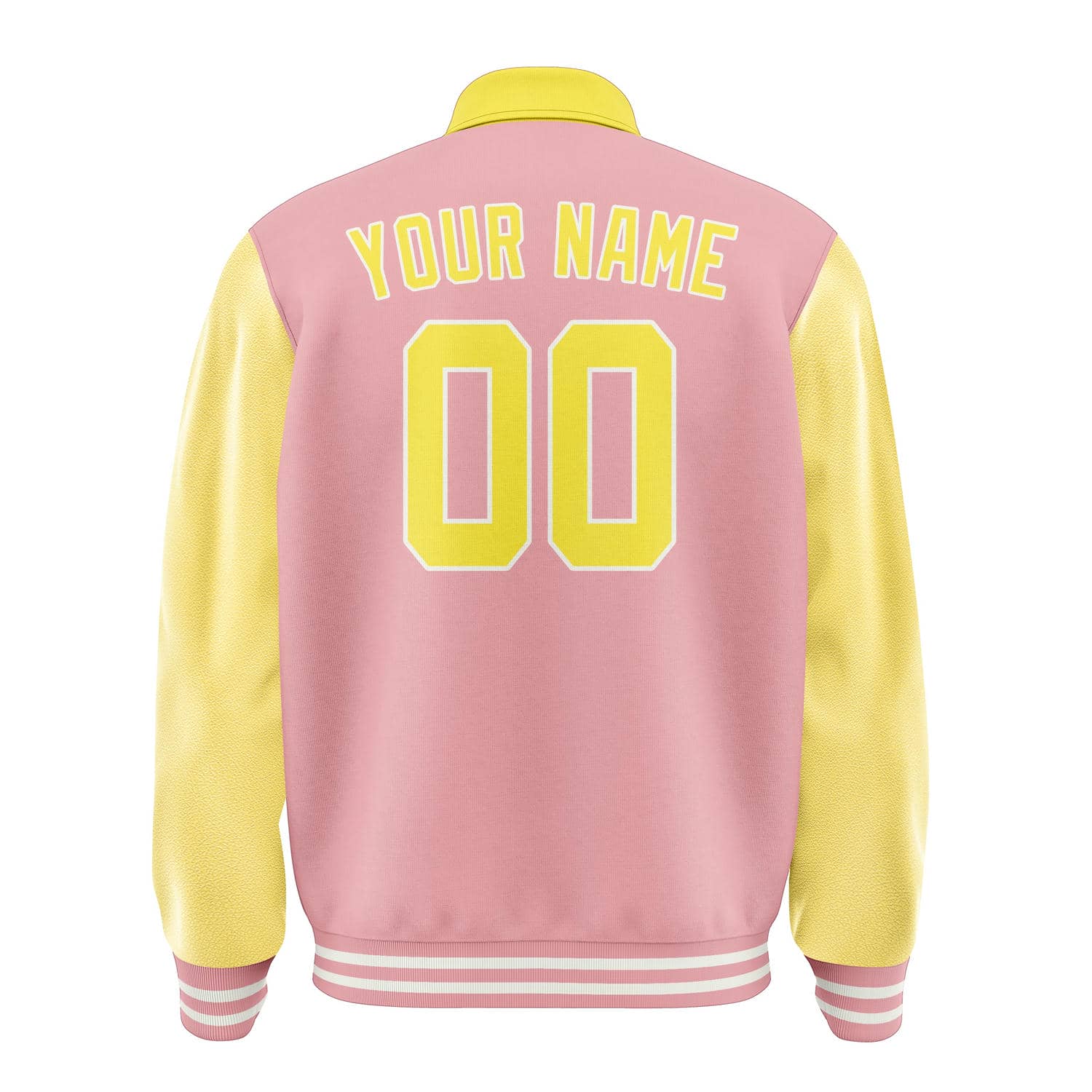 Custom Light Pink Light Yellow Jacket