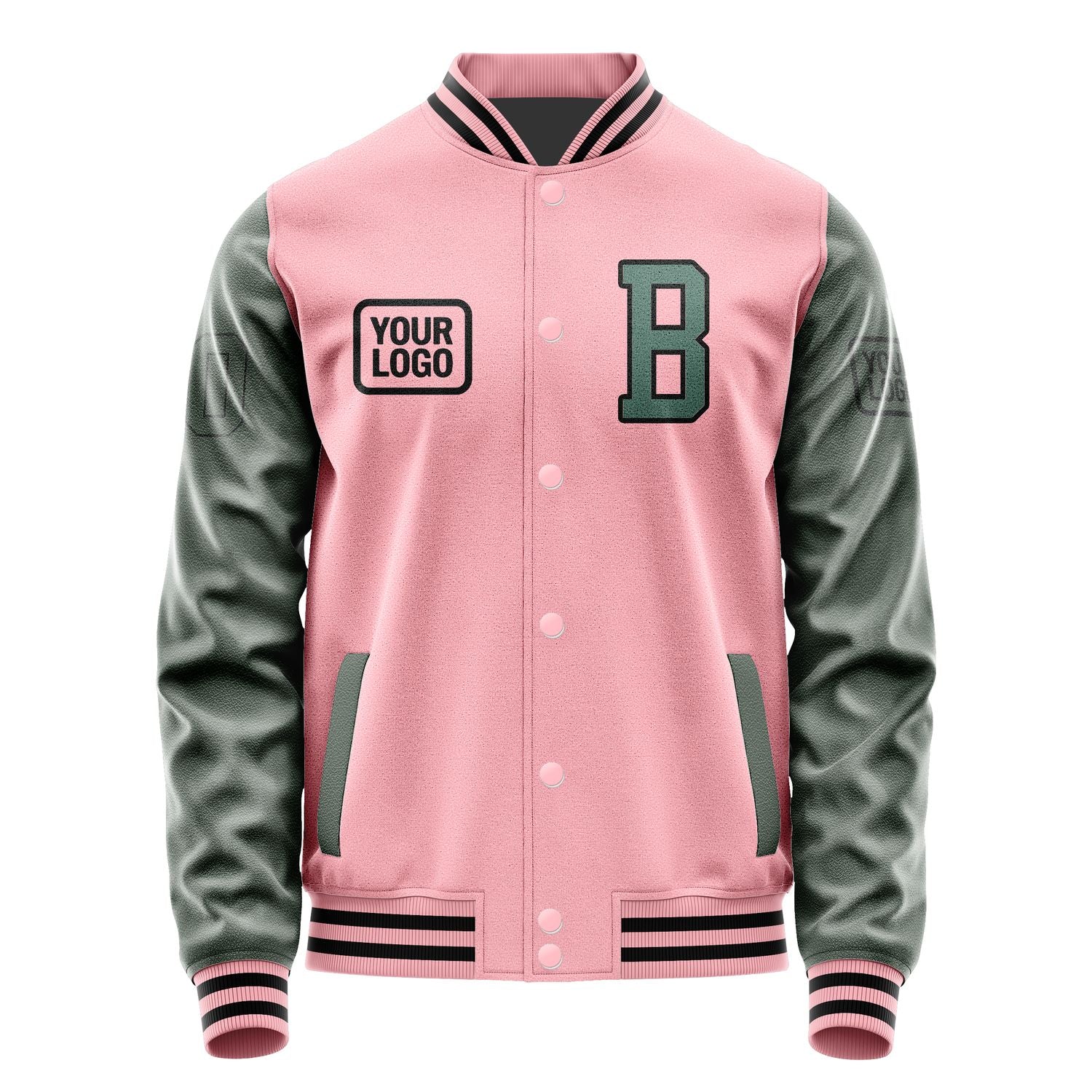 Custom Light Pink Blue Green Jacket JA212127211717272717