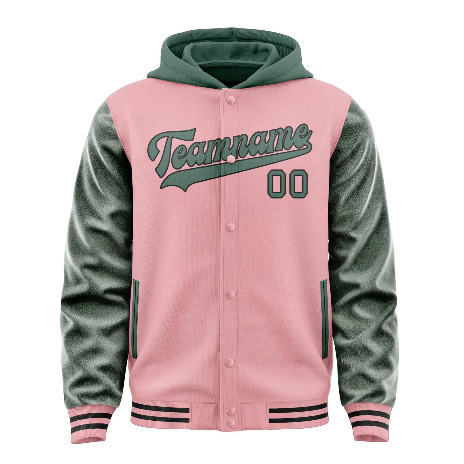 Custom Light Pink Blue Green Jacket