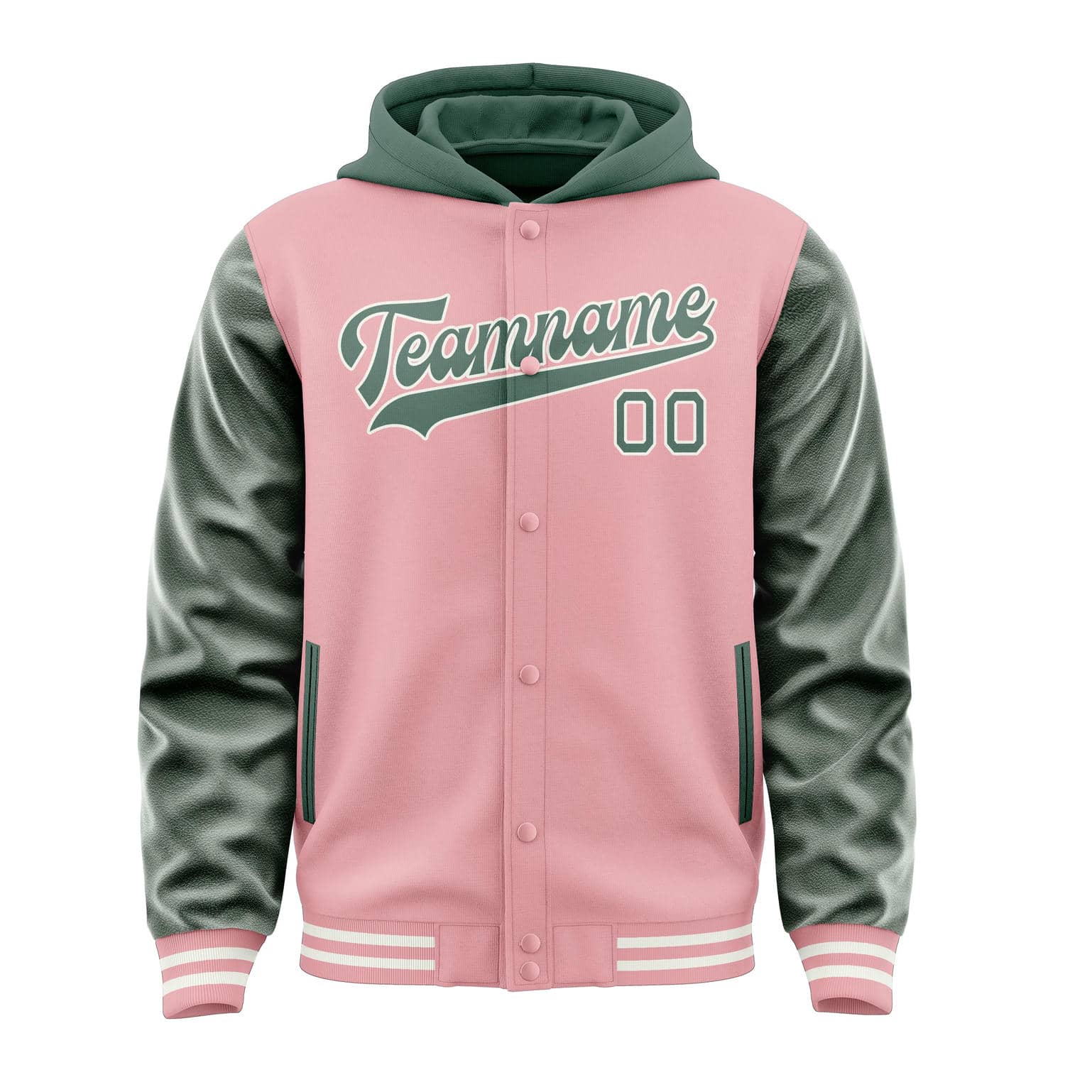 Custom Light Pink Blue Green Jacket