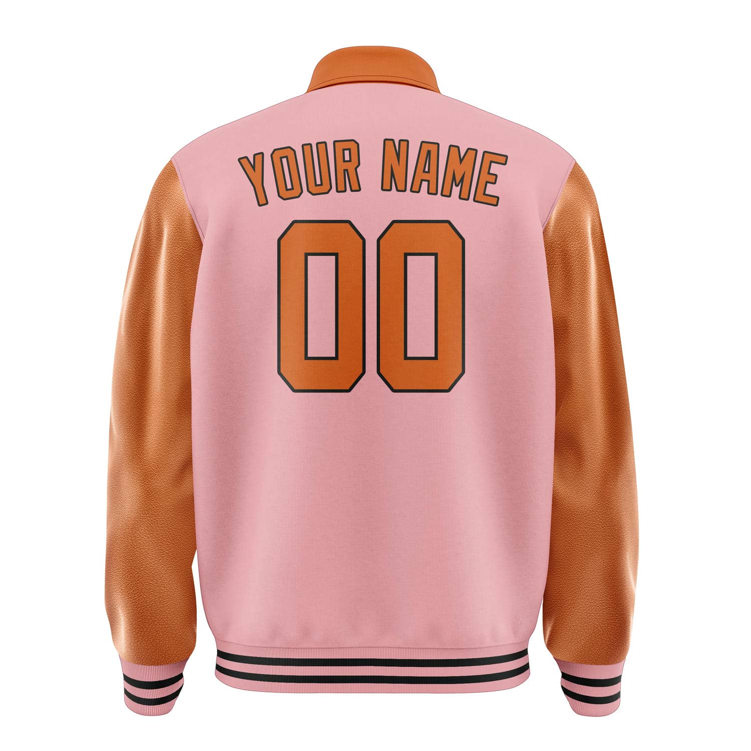 Custom Light Pink Orange Jacket