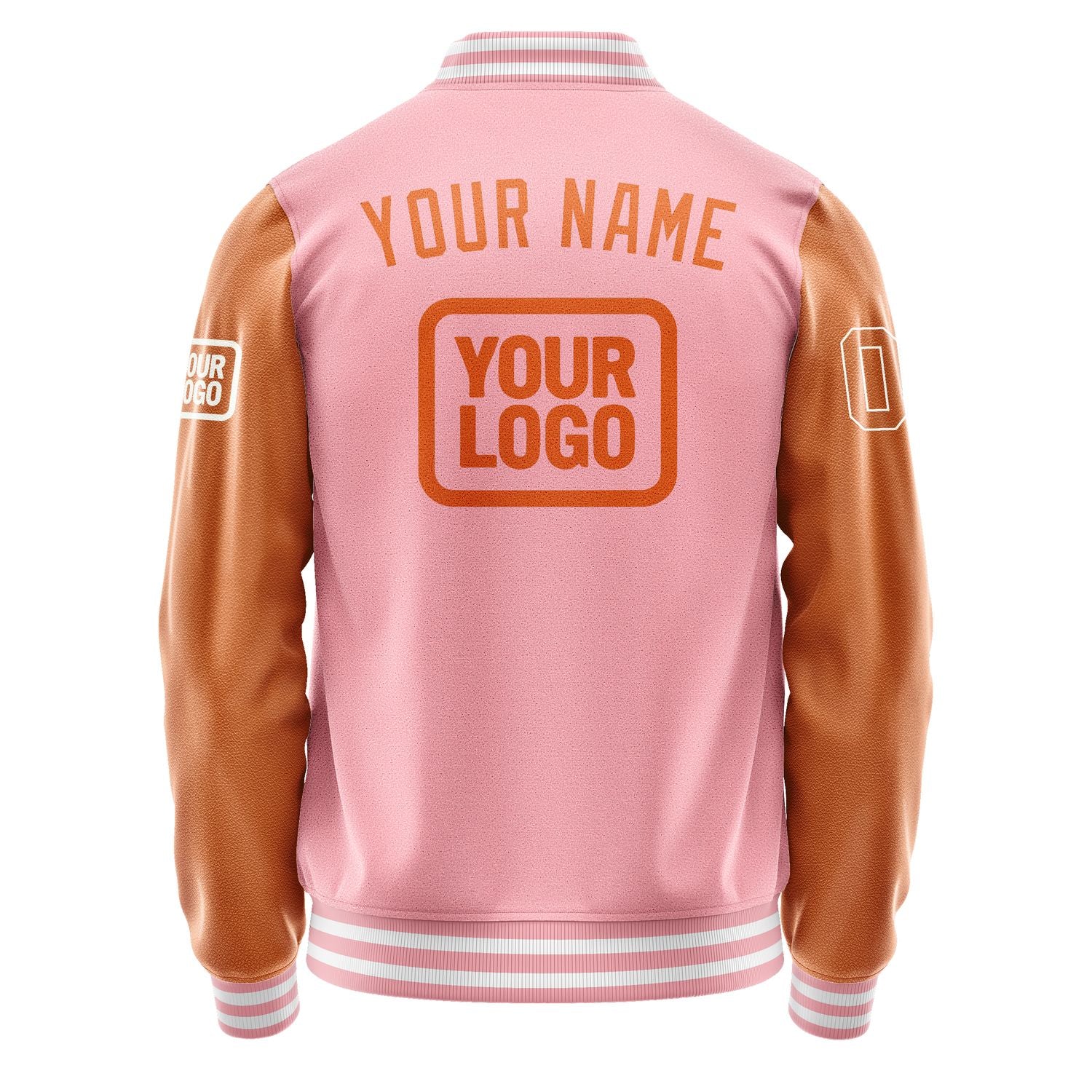 Custom Light Pink Orange Jacket JA212128211818282818