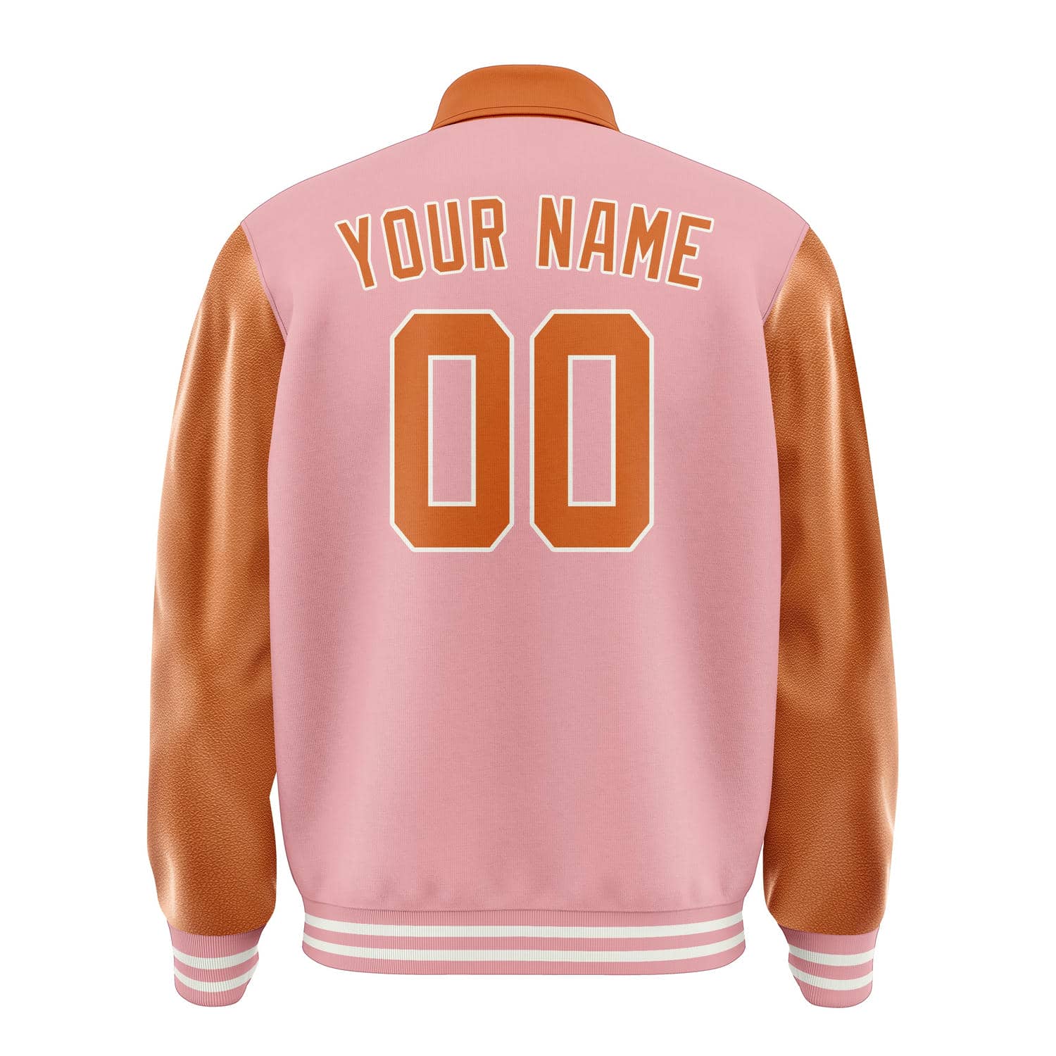 Custom Light Pink Orange Jacket
