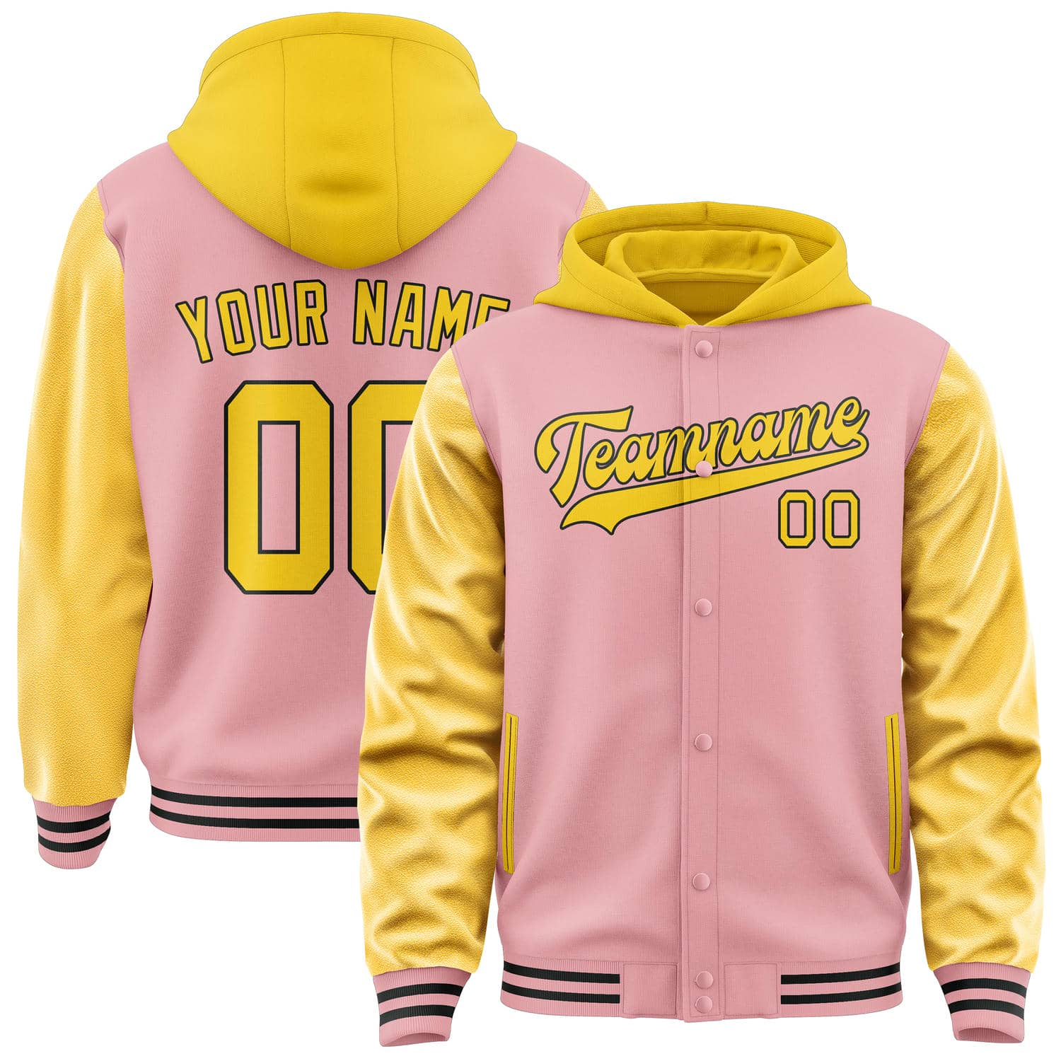Custom Light Pink Gold Jacket