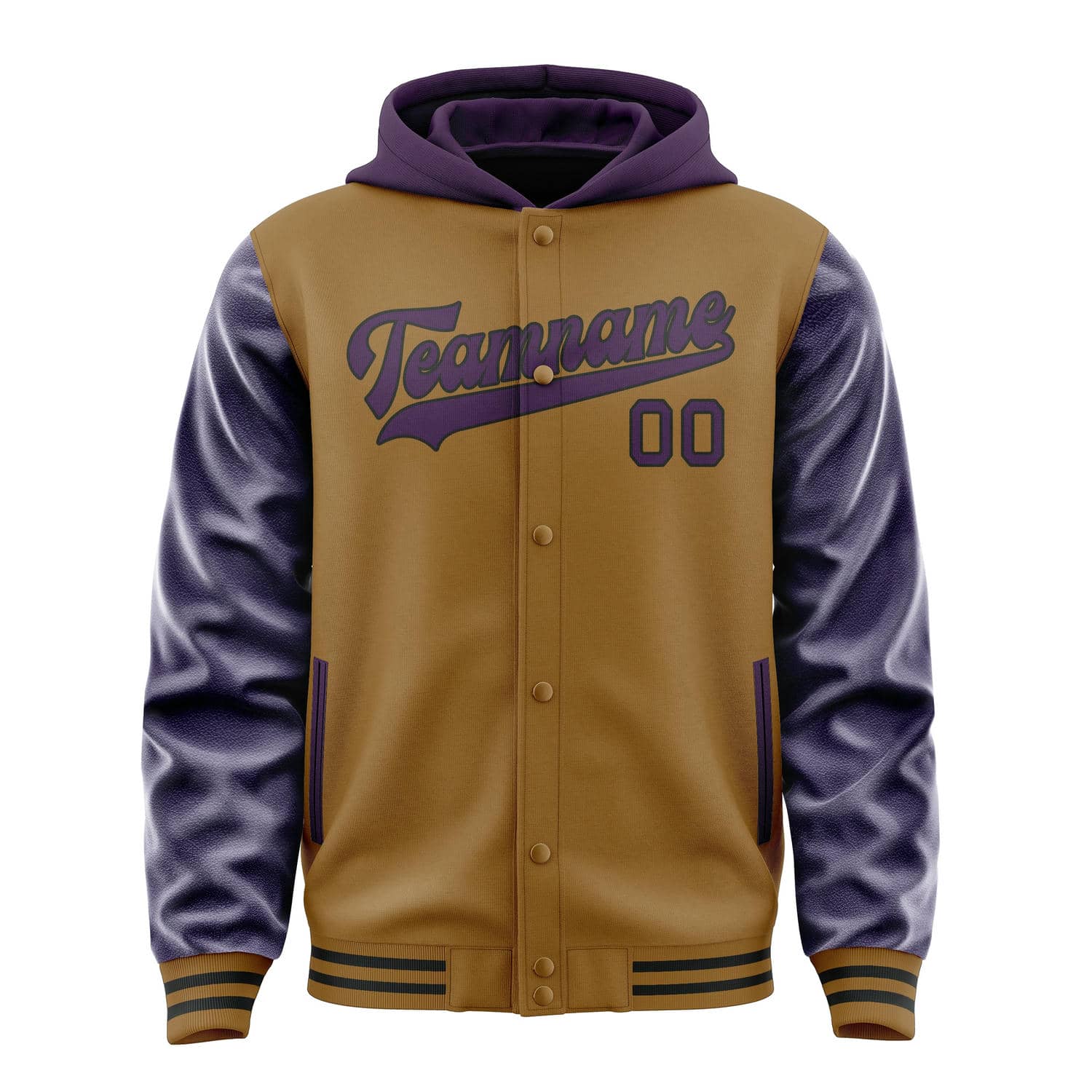 Custom Khaki Purple Jacket