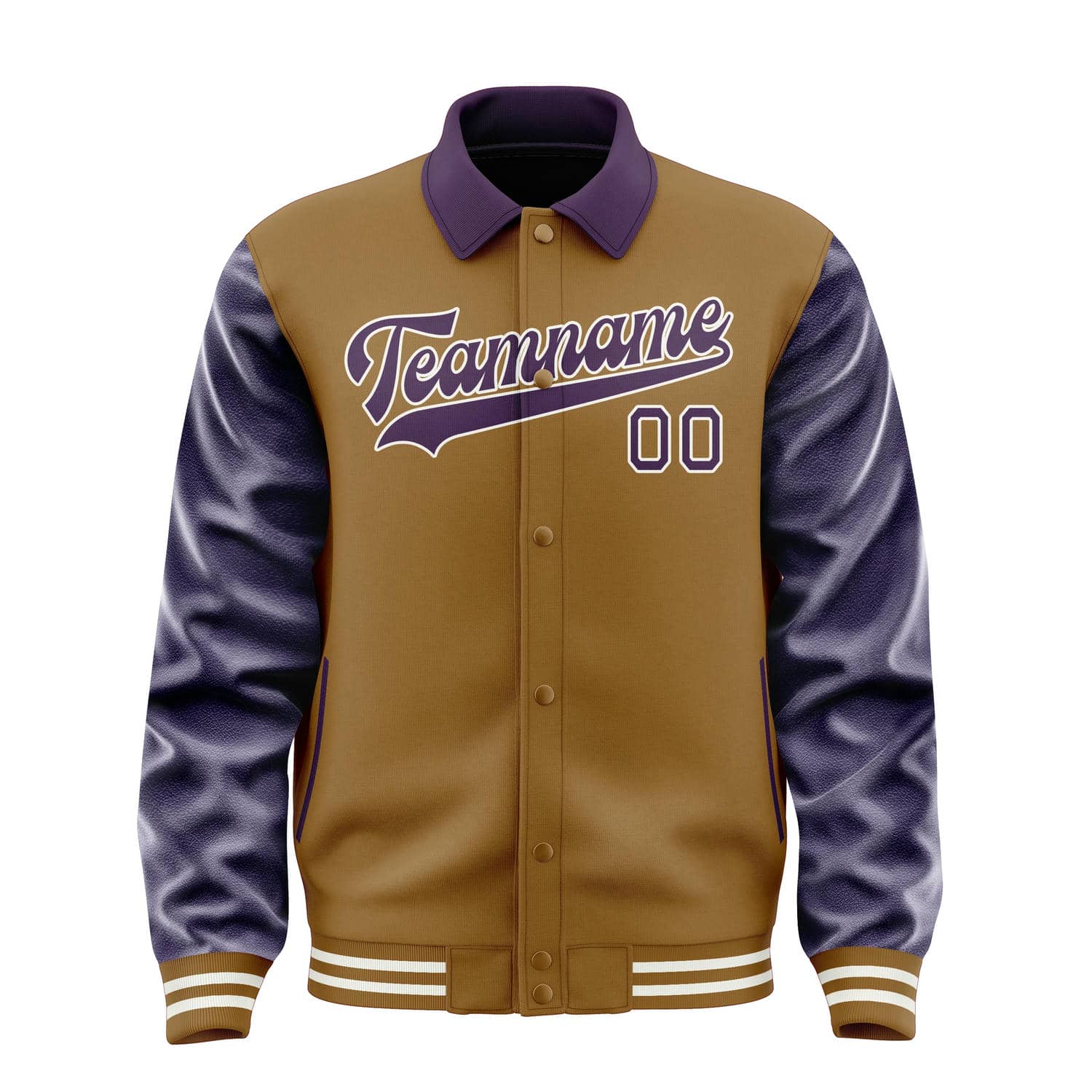 Custom Khaki Purple Jacket