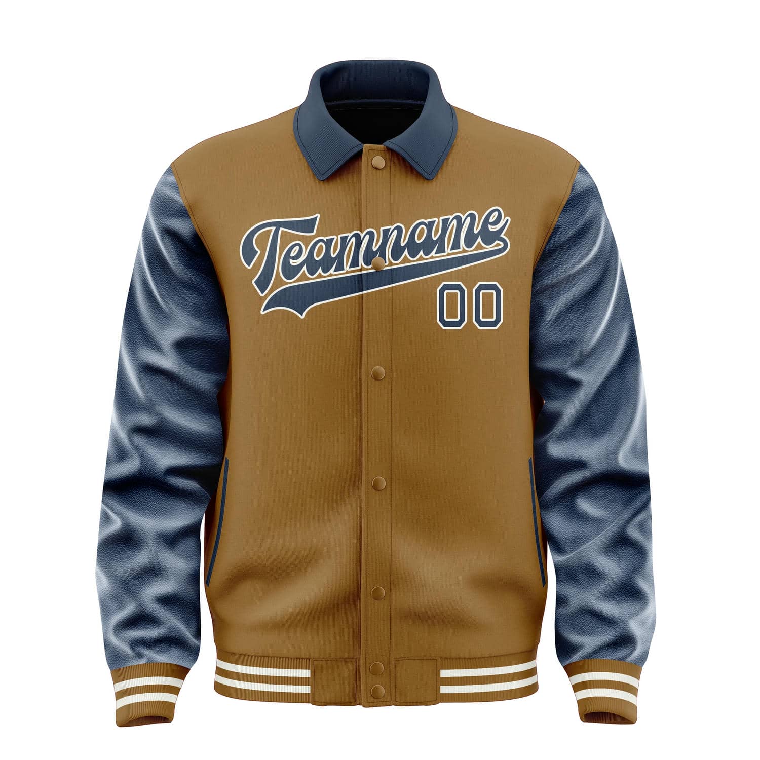 Custom Khaki Blue Jacket