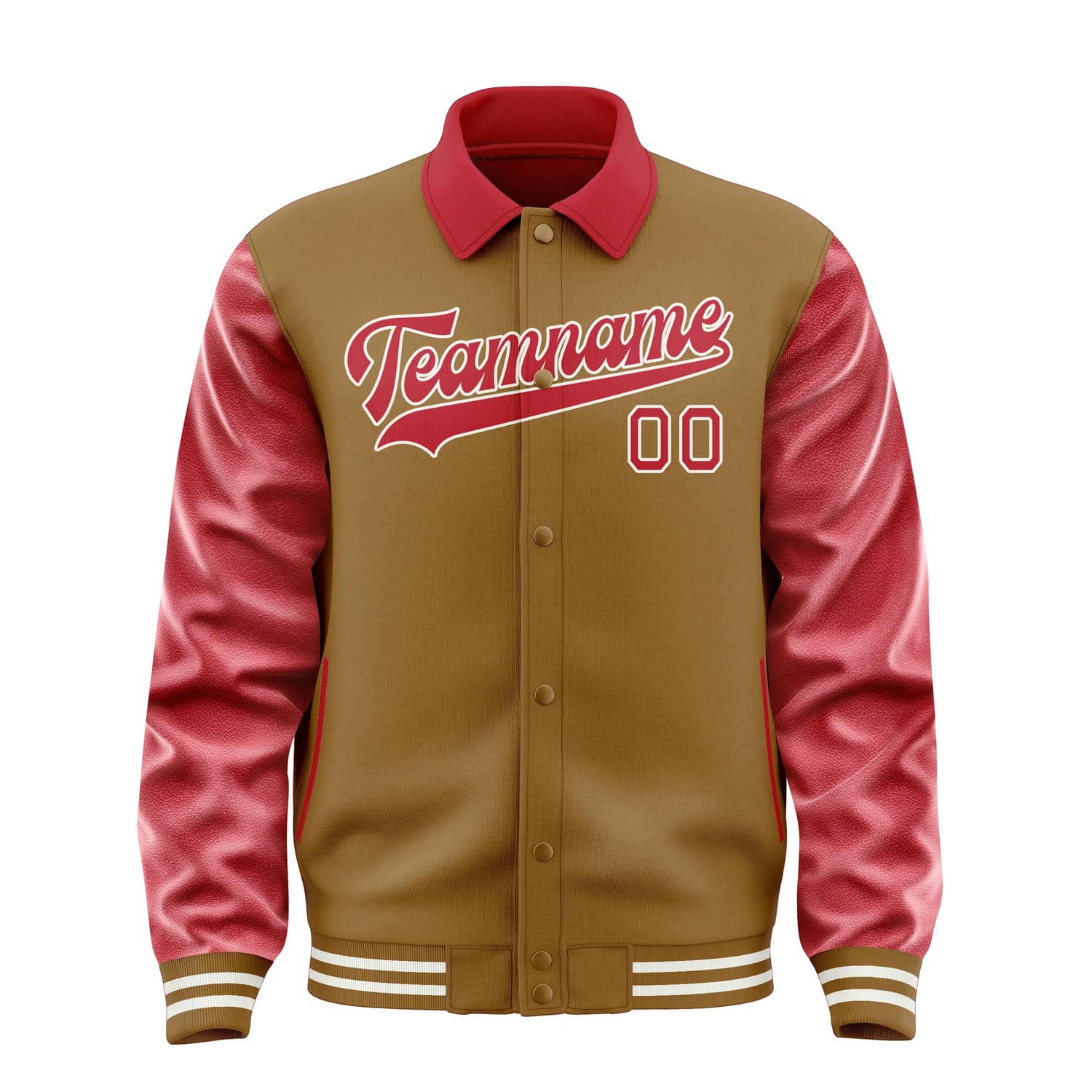 Custom Khaki Red Jacket