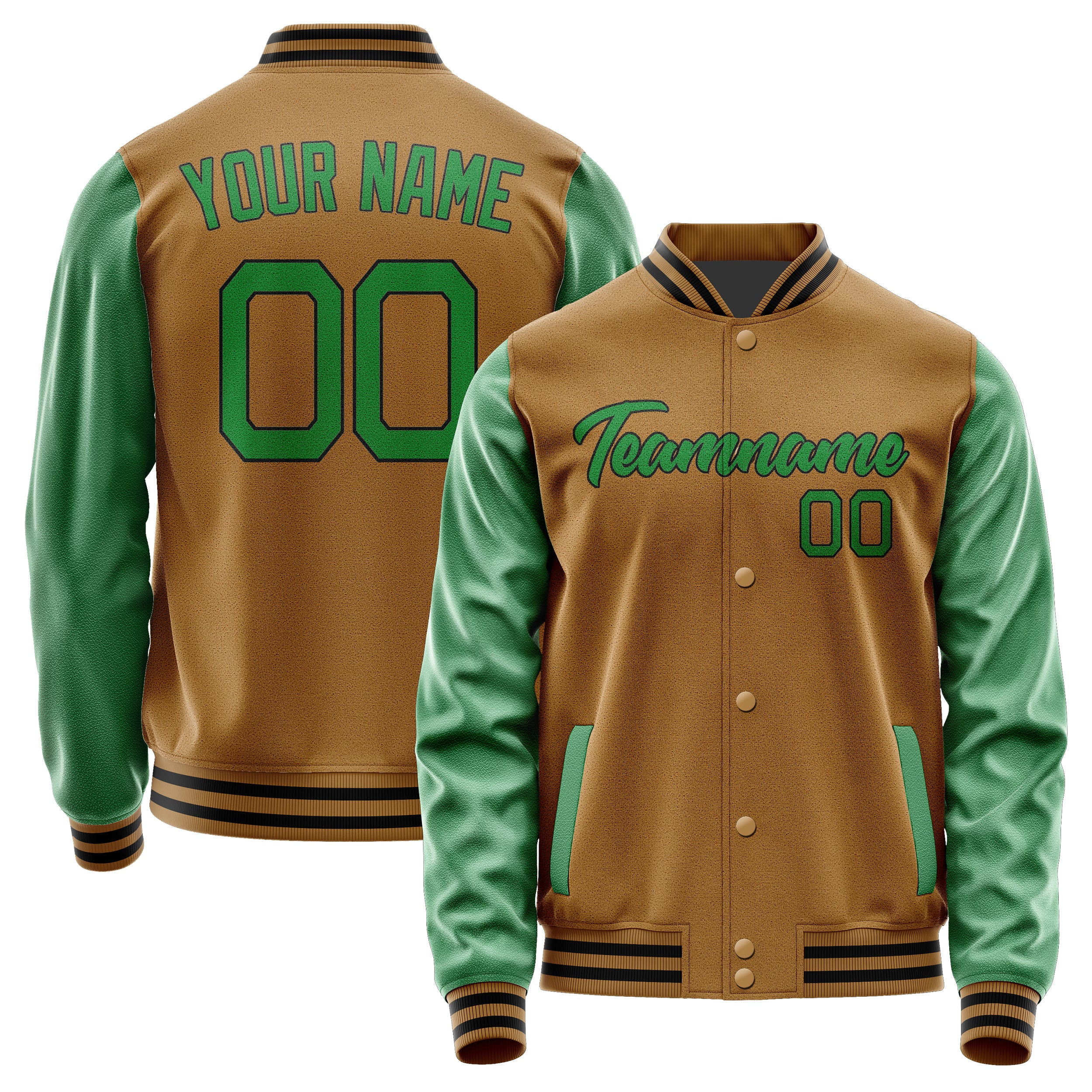 Custom Khaki Emerald Green Jacket JA2222242217B21724