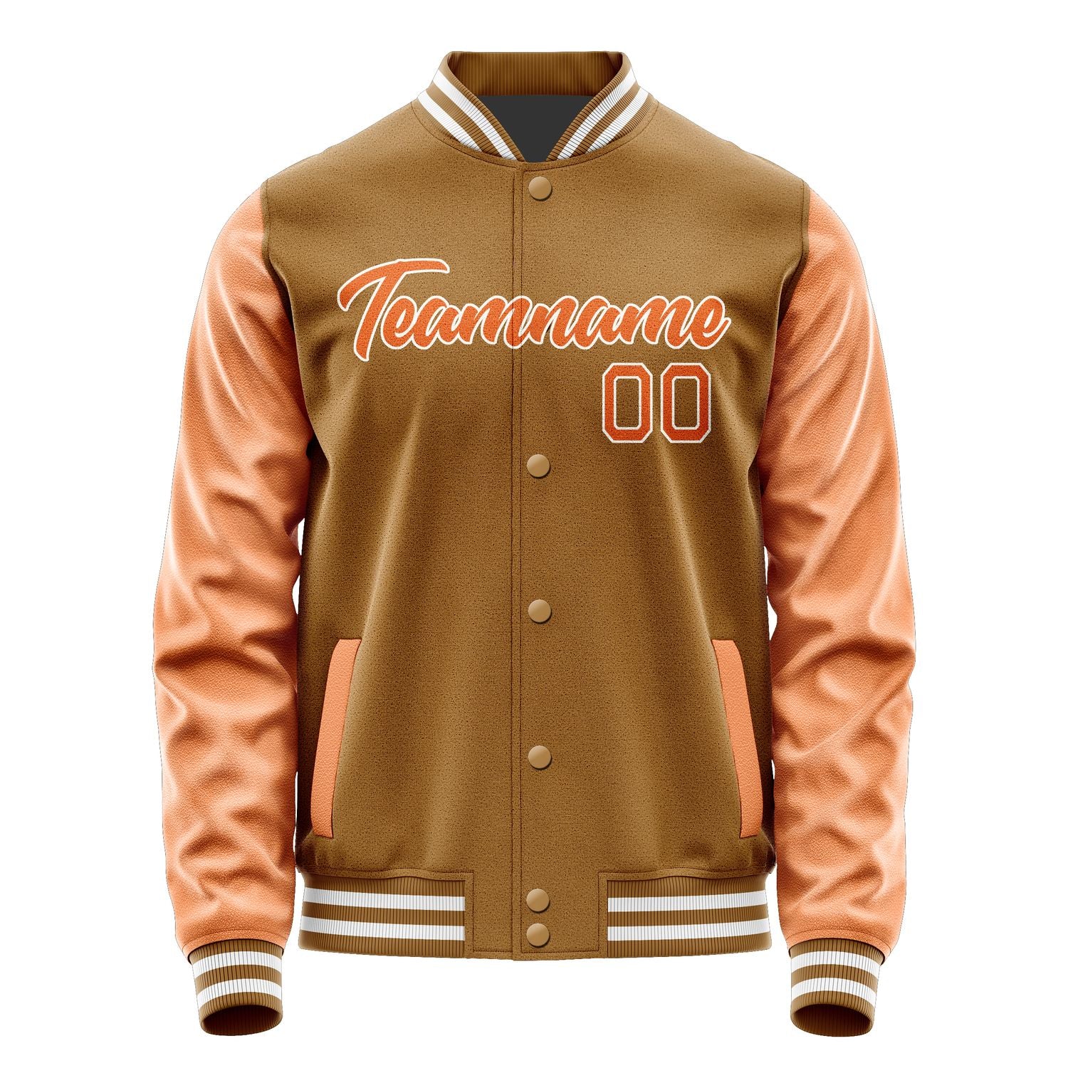 Custom Khaki Orange Jacket JA2222282217B21728