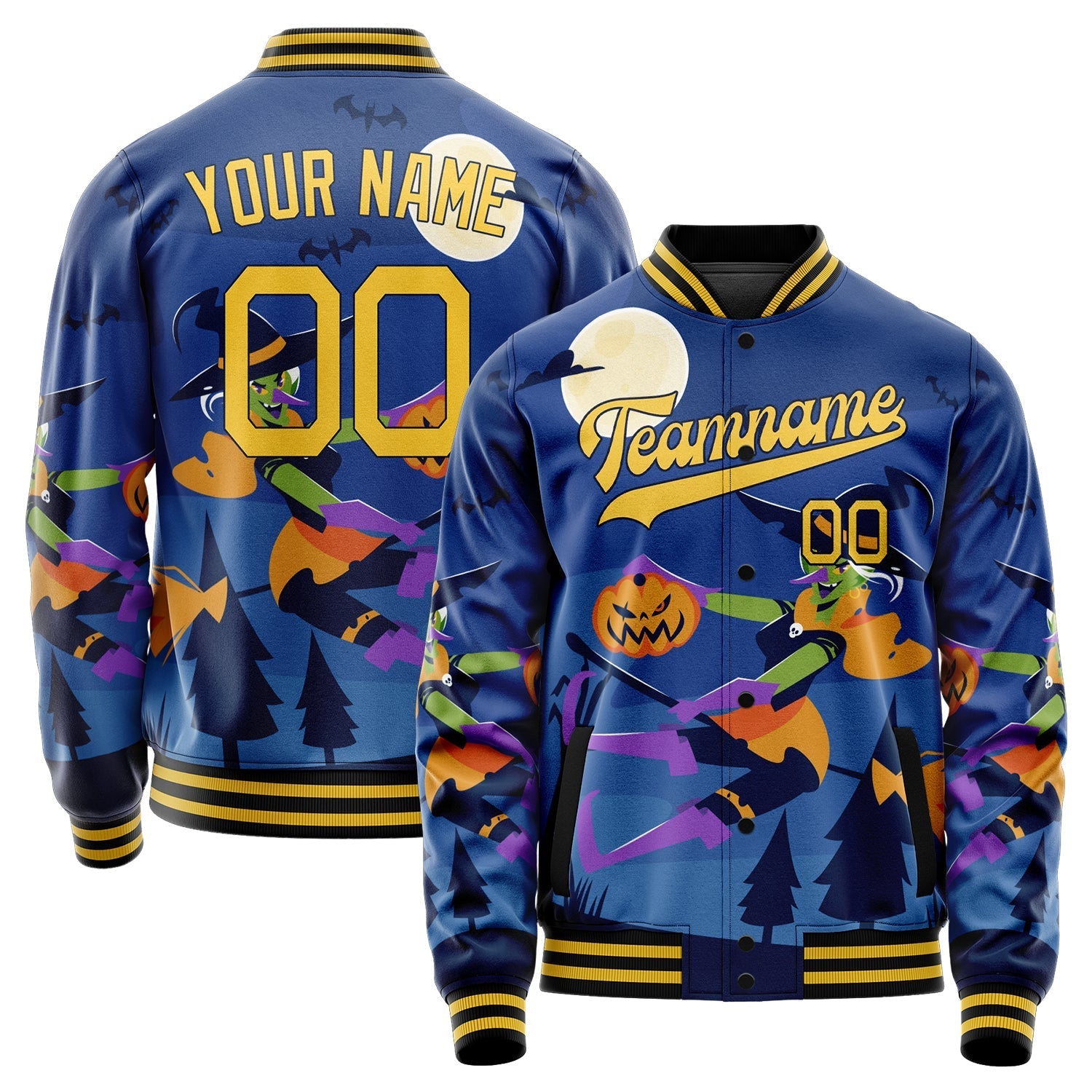 Custom Navy Halloween Jacket JA2240927SK001