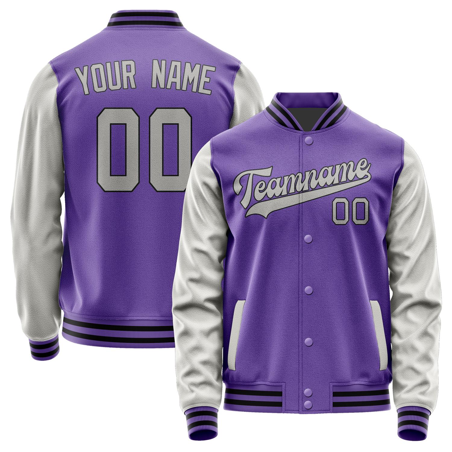 Custom Light Purple Gray Jacket JA2323042317B31704