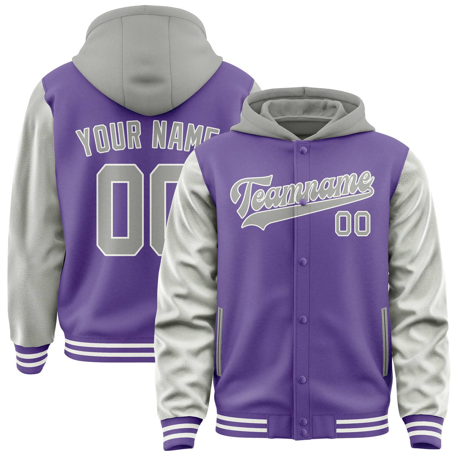 Custom Light Purple Gray Jacket