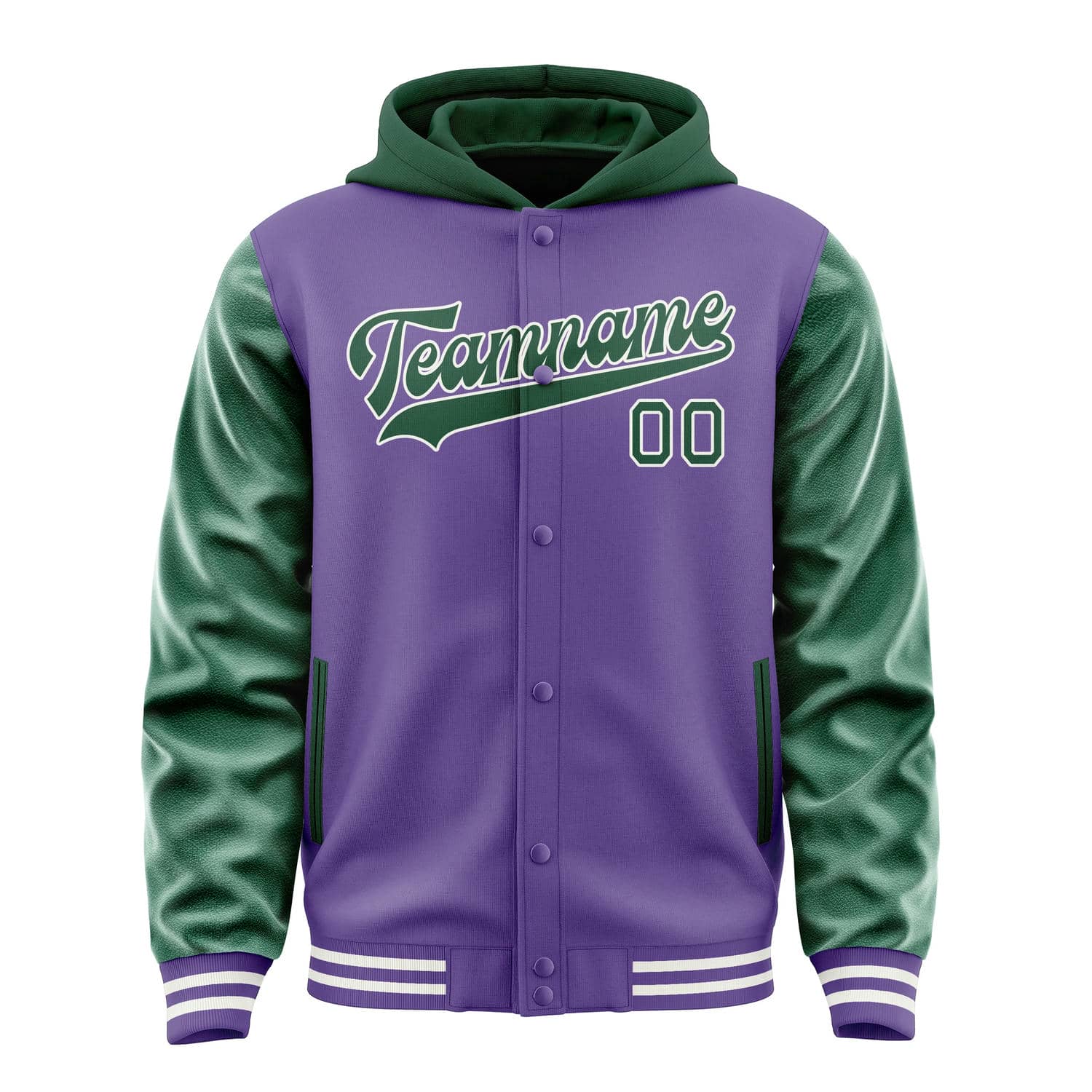Custom Light Purple Green Jacket