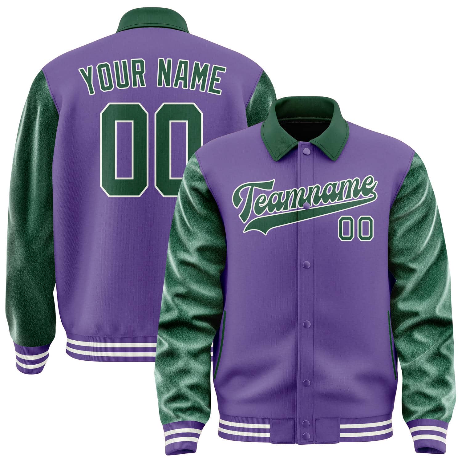 Custom Light Purple Green Jacket