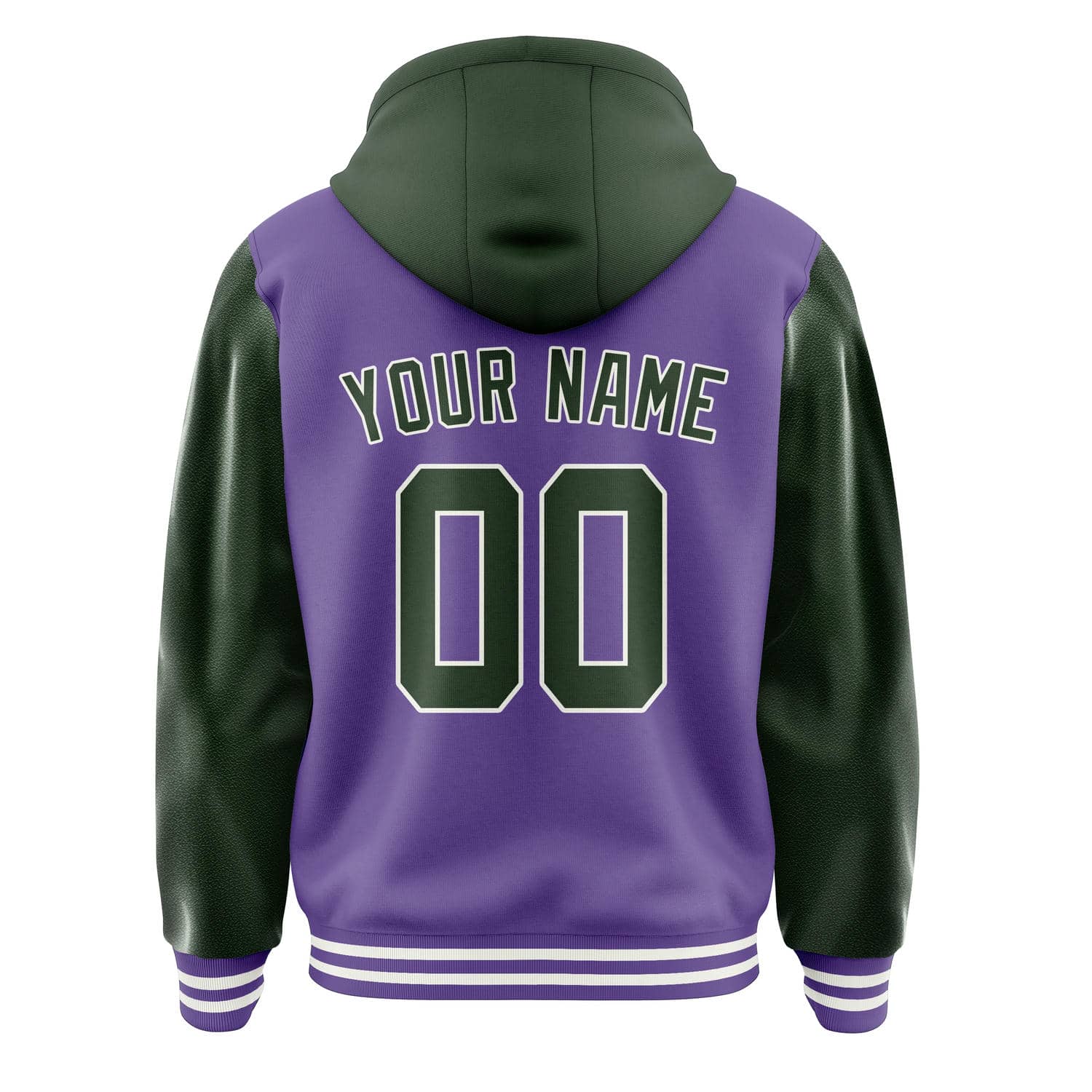 Custom Light Purple Dark Green Jacket