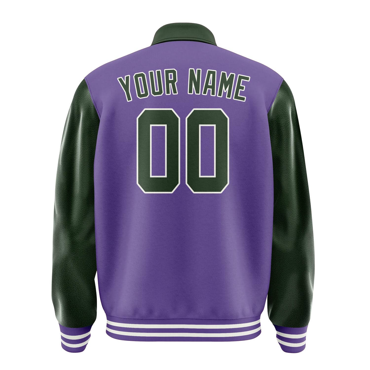 Custom Light Purple Dark Green Jacket