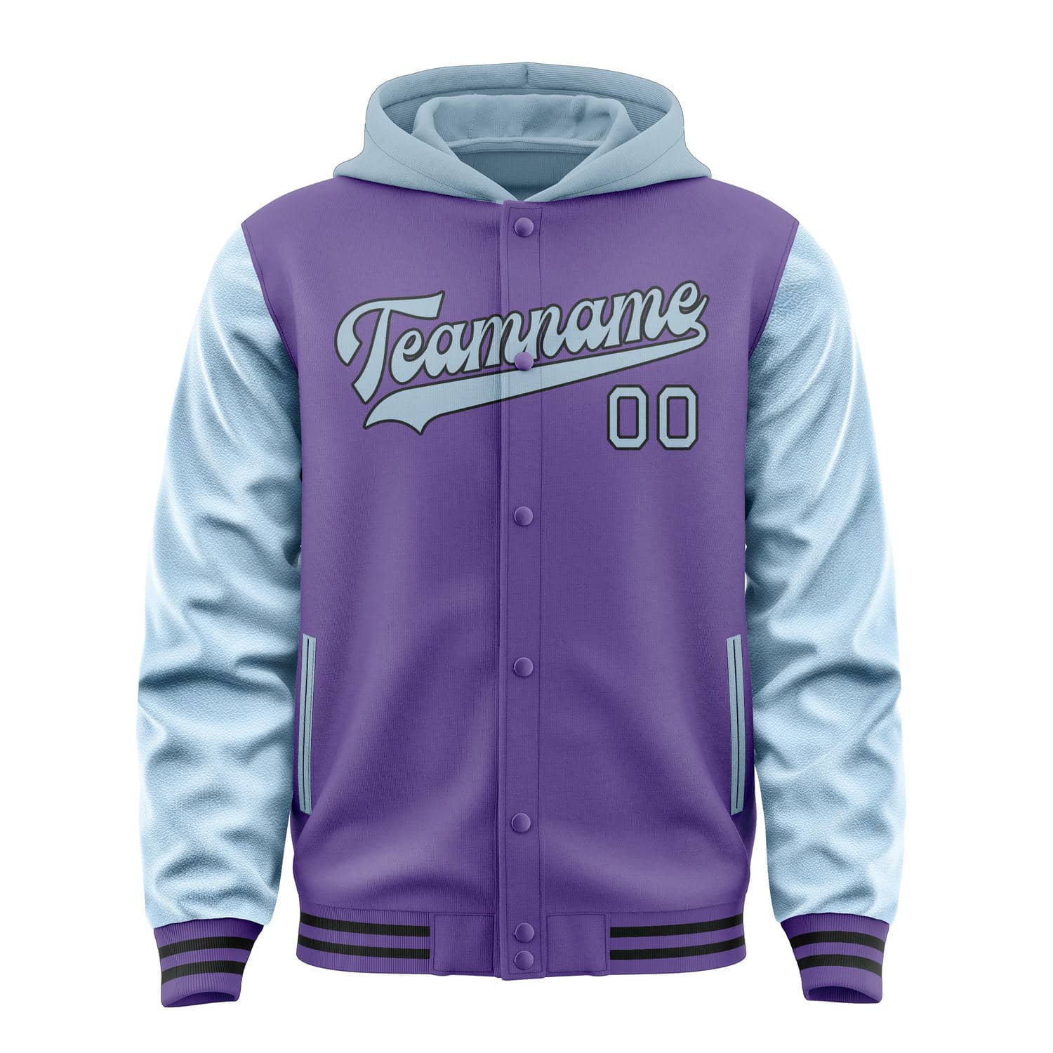 Custom Light Purple Light Blue Jacket