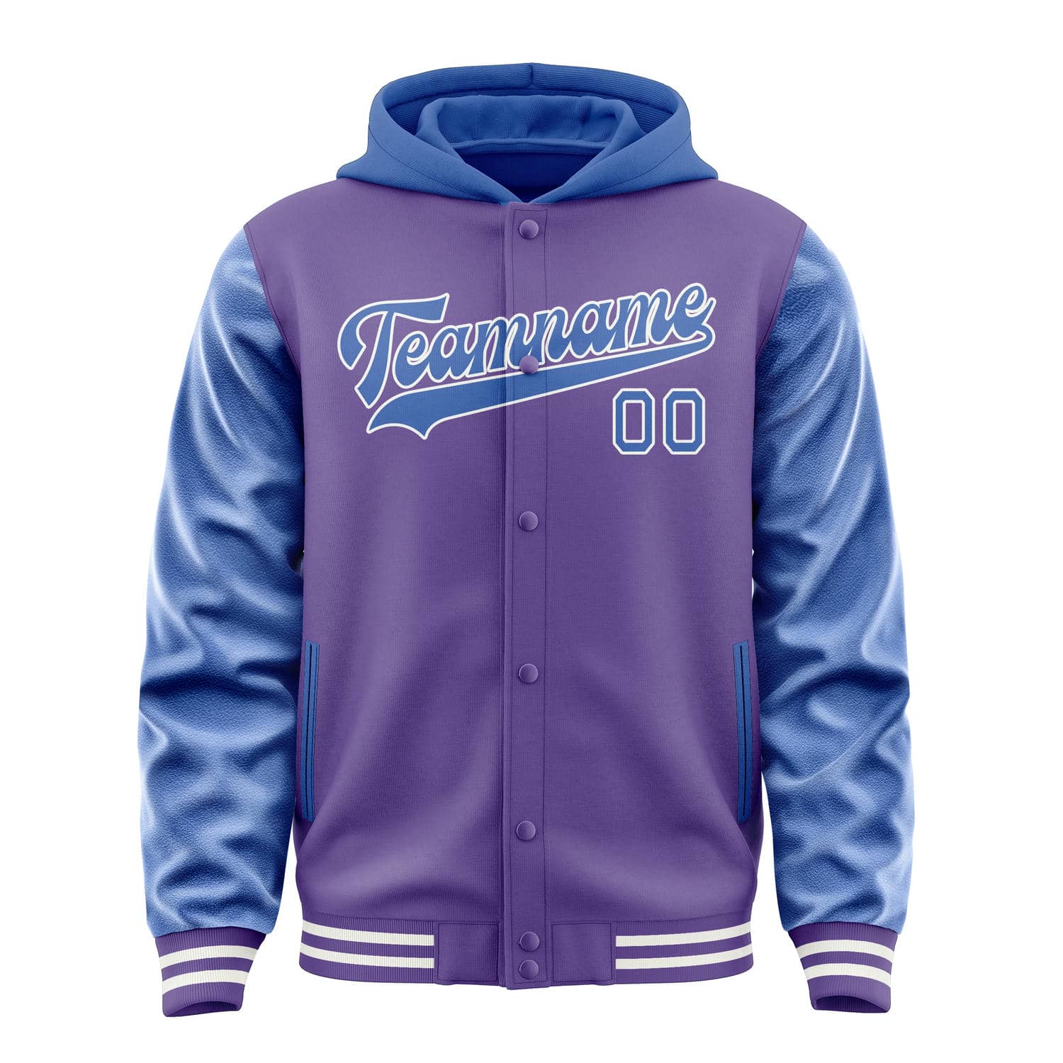 Custom Light Purple Sky Blue Jacket