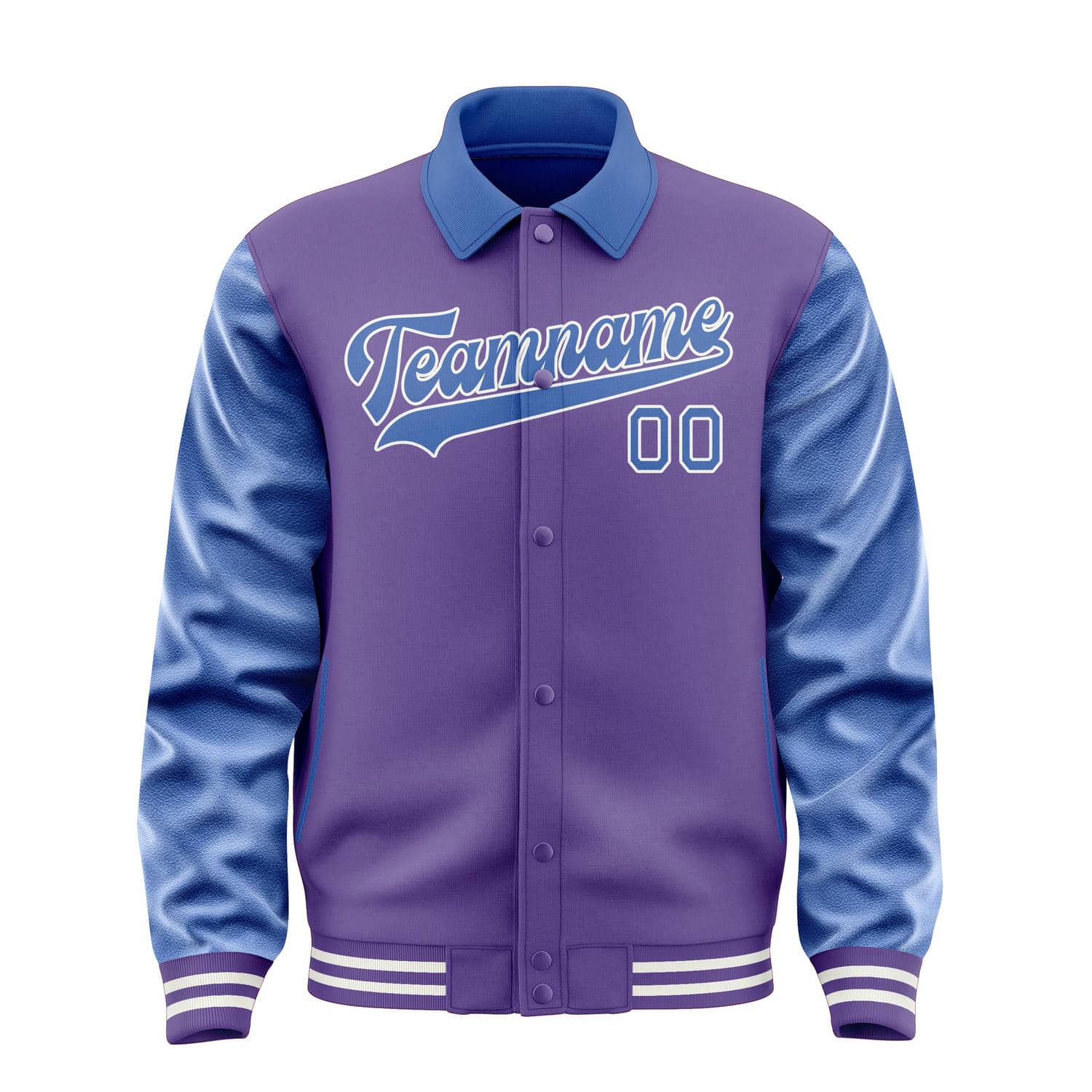 Custom Light Purple Sky Blue Jacket