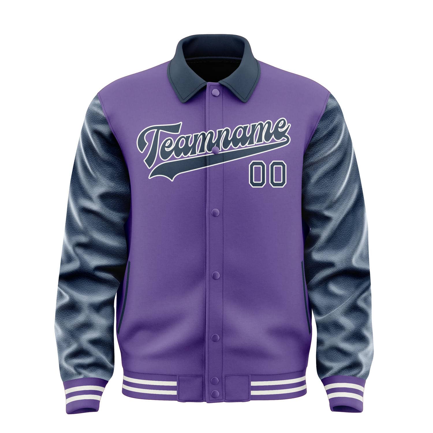 Custom Light Purple Blue Jacket