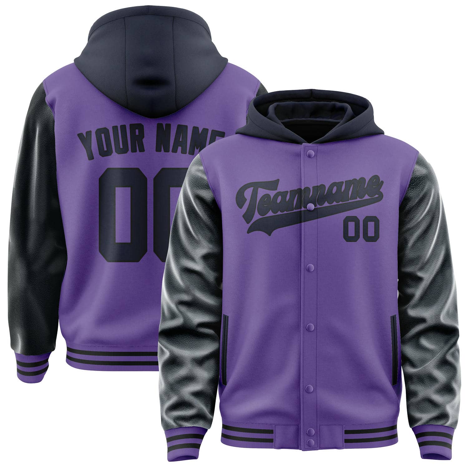 Custom Light Purple Navy Jacket