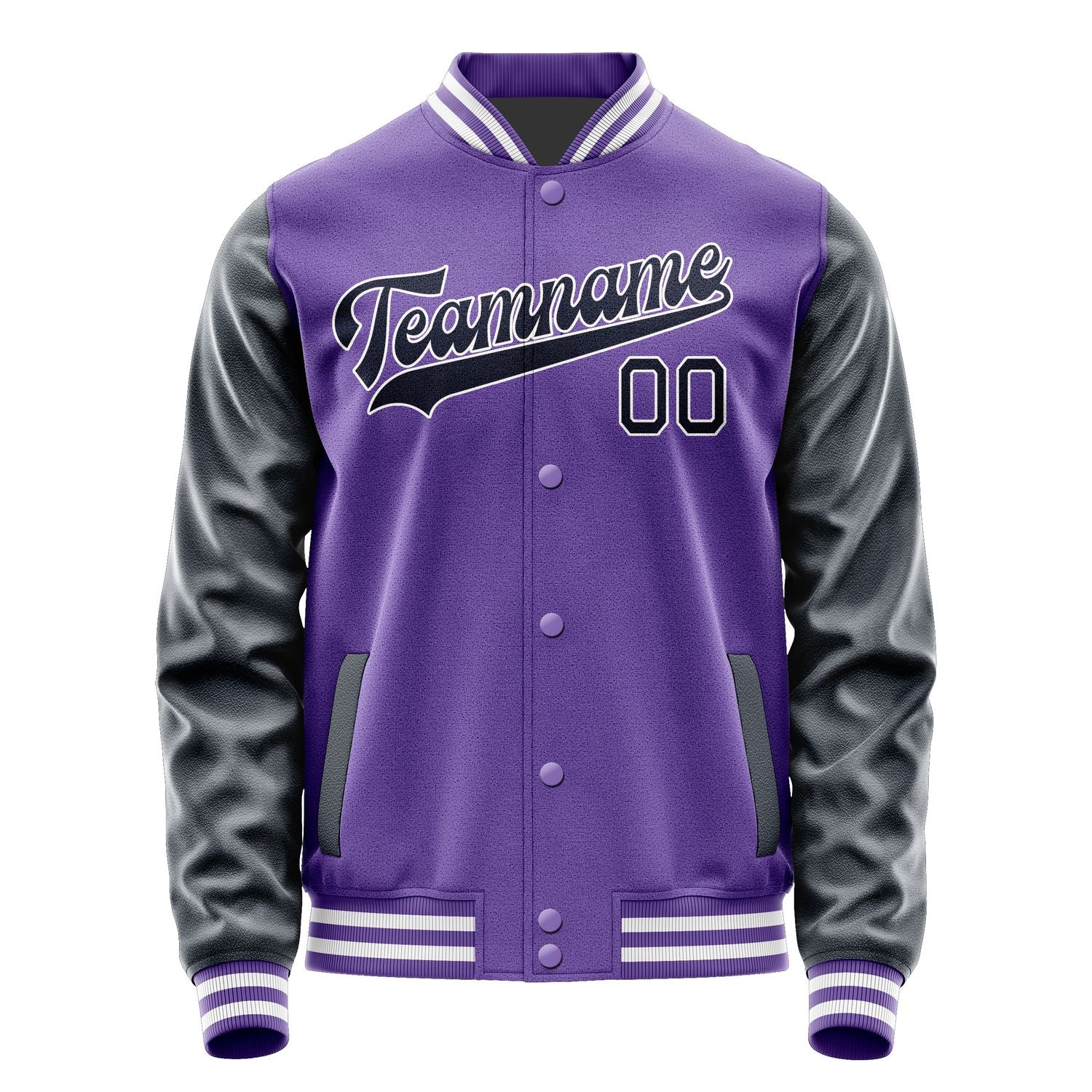 Custom Light Purple Navy Jacket JA2323112318B31811