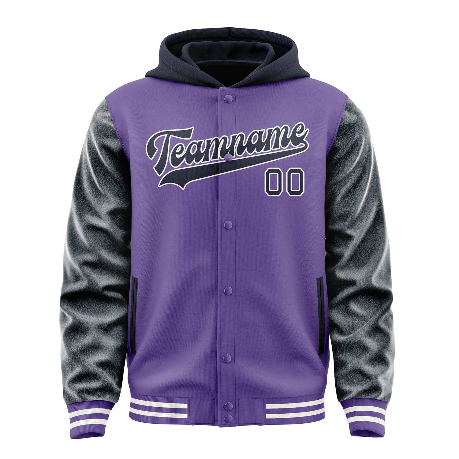 Custom Light Purple Navy Jacket