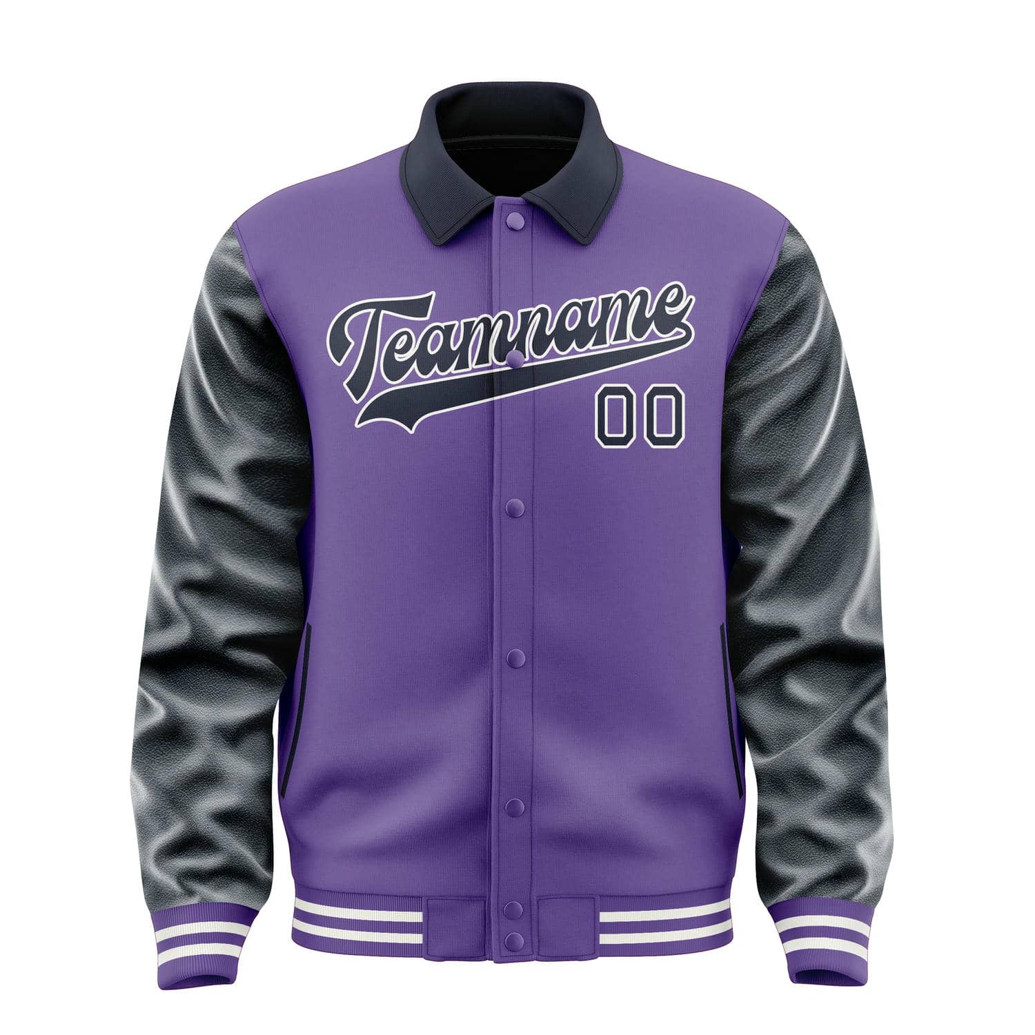 Custom Light Purple Navy Jacket