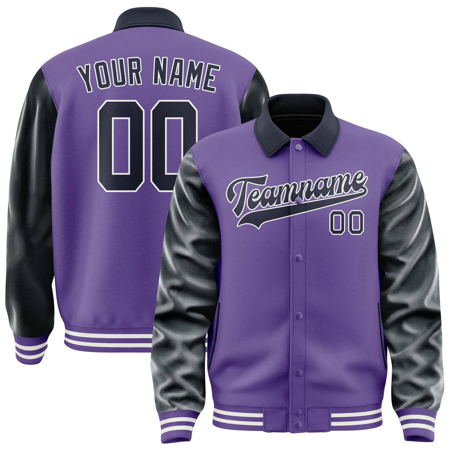 Custom Light Purple Navy Jacket