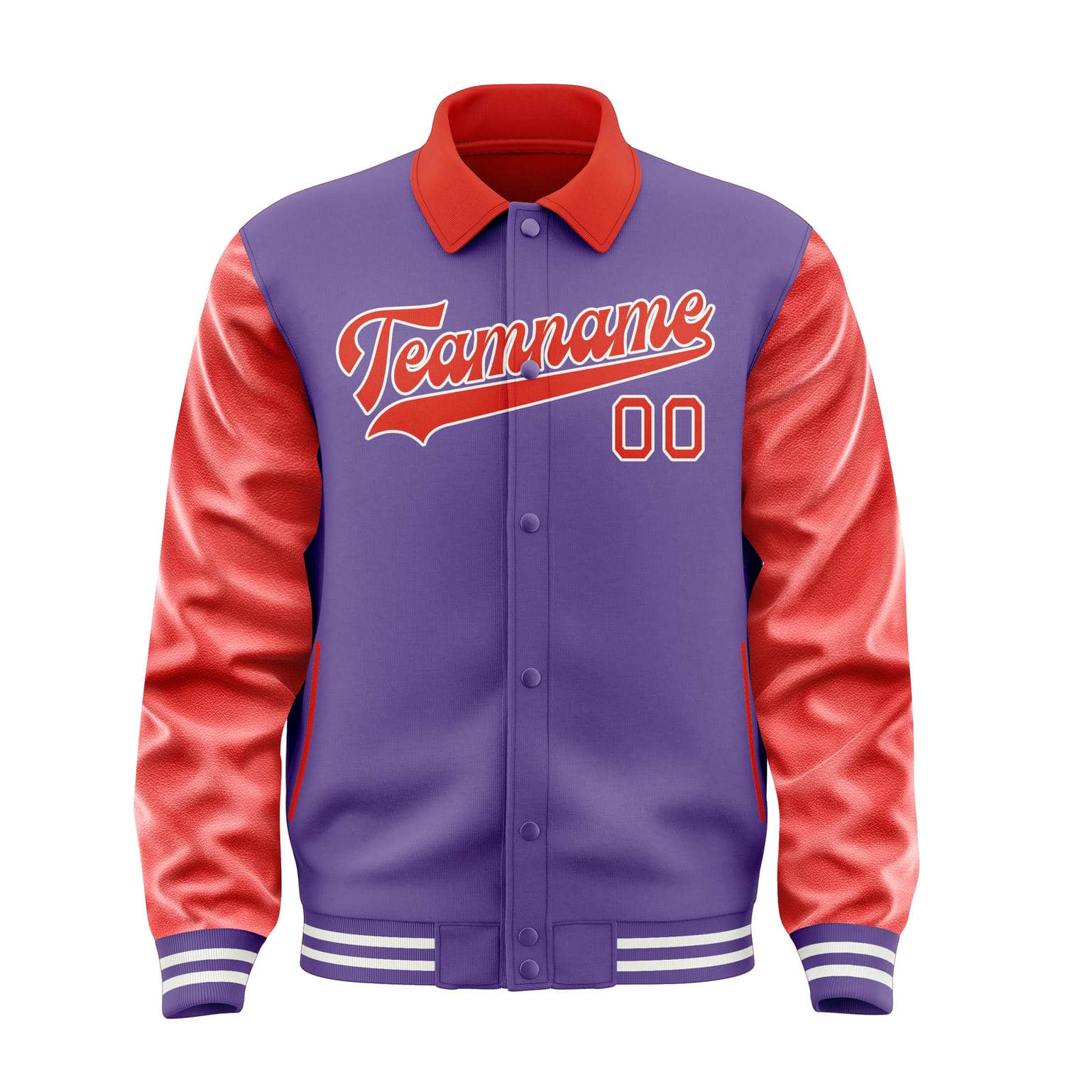 Custom Light Purple Orange Red Jacket