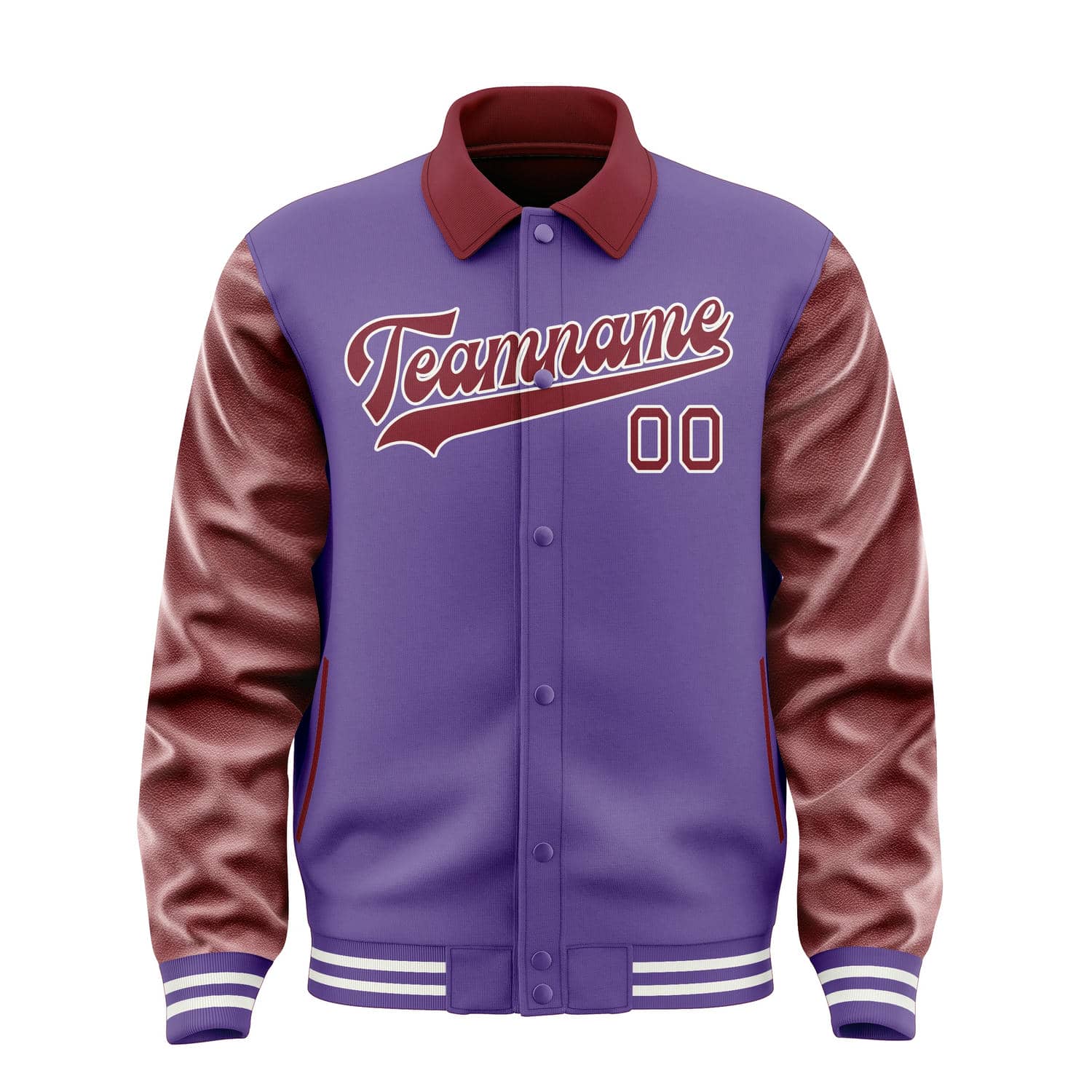 Custom Light Purple Crimson Red Jacket