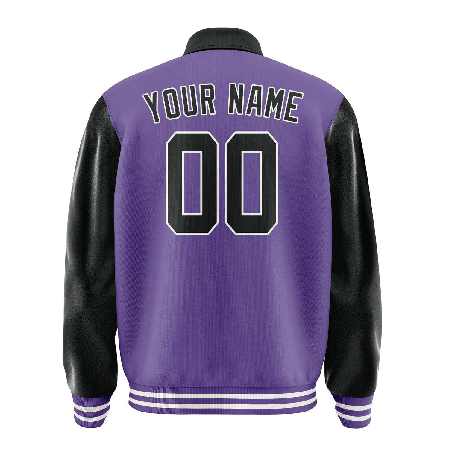 Custom Light Purple Black Jacket