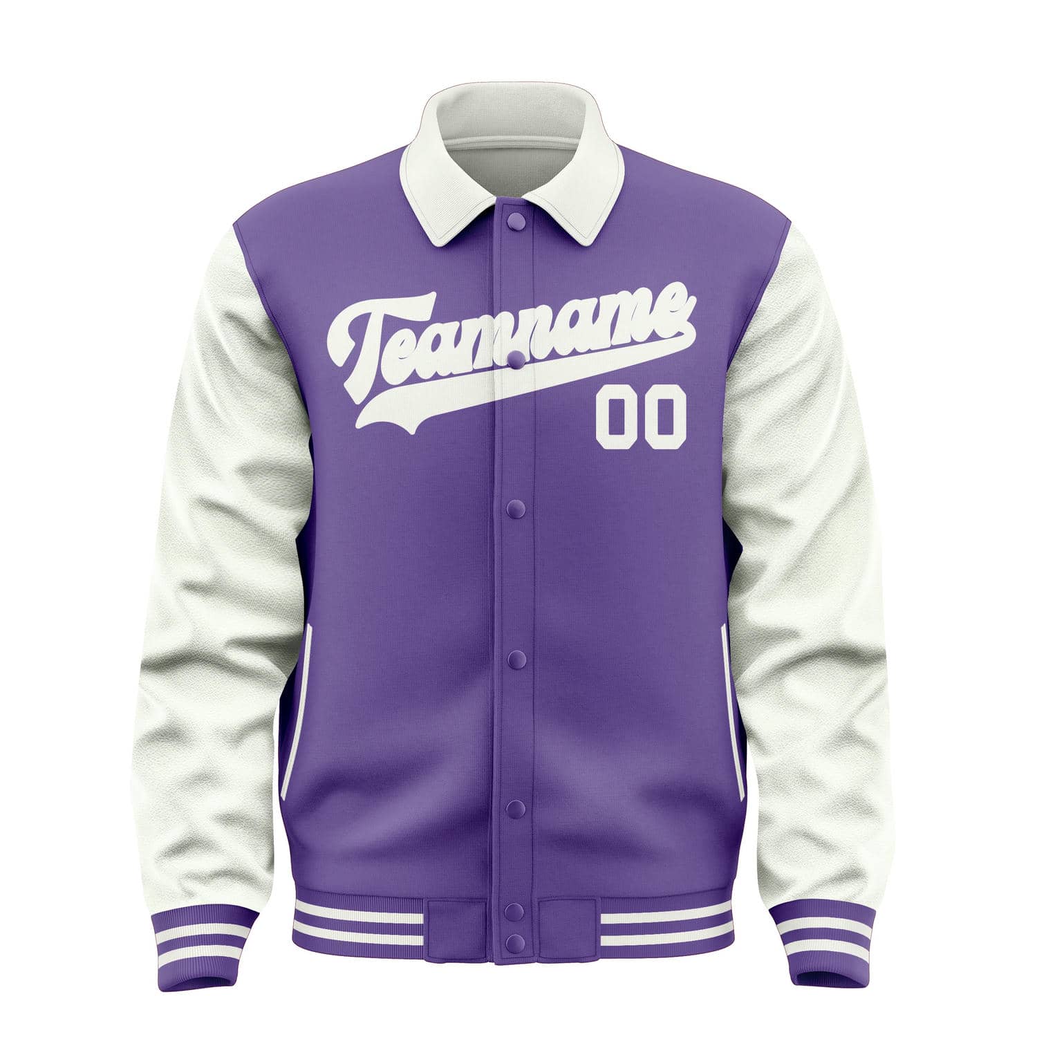 Custom Light Purple White Jacket