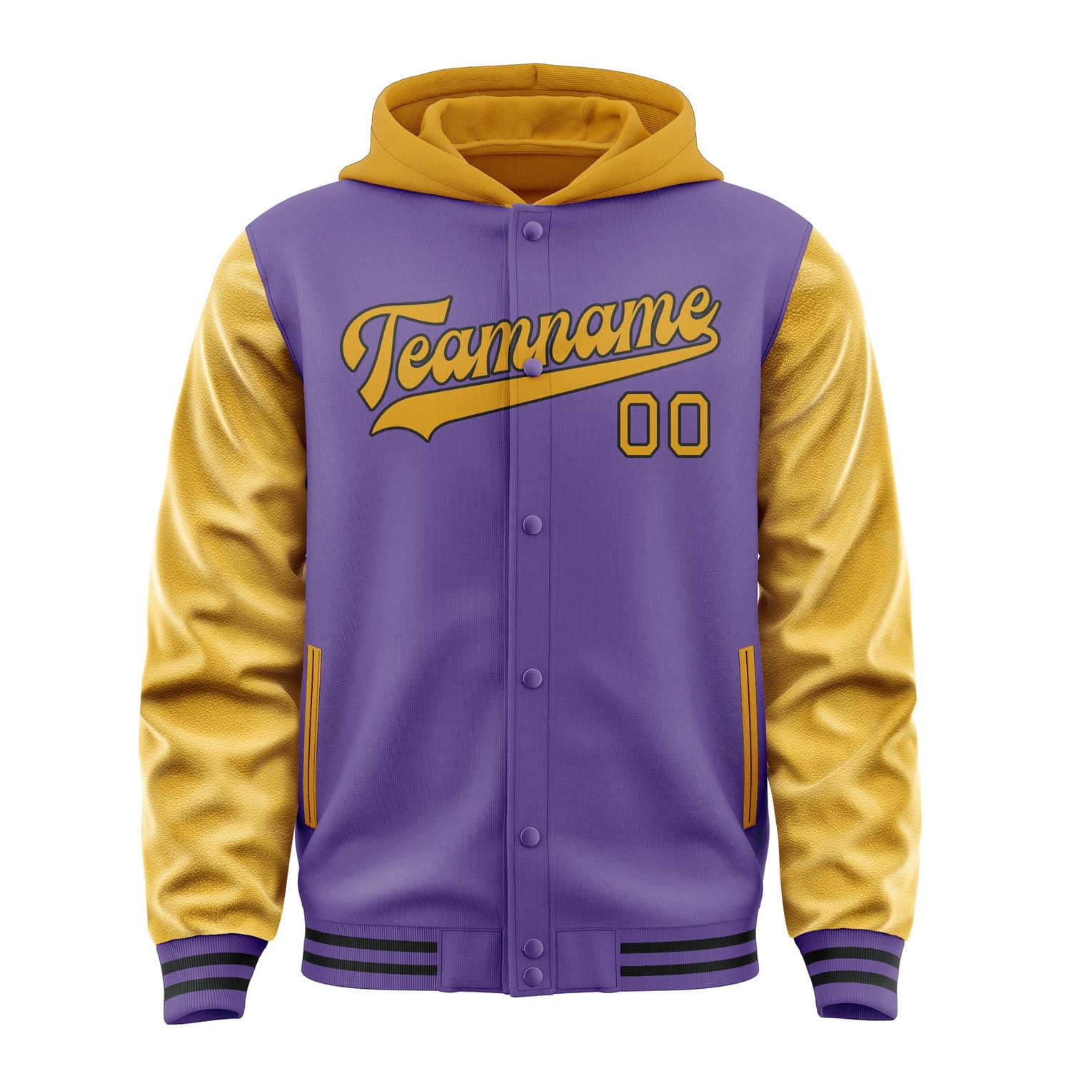 Custom Light Purple Yellow Jacket